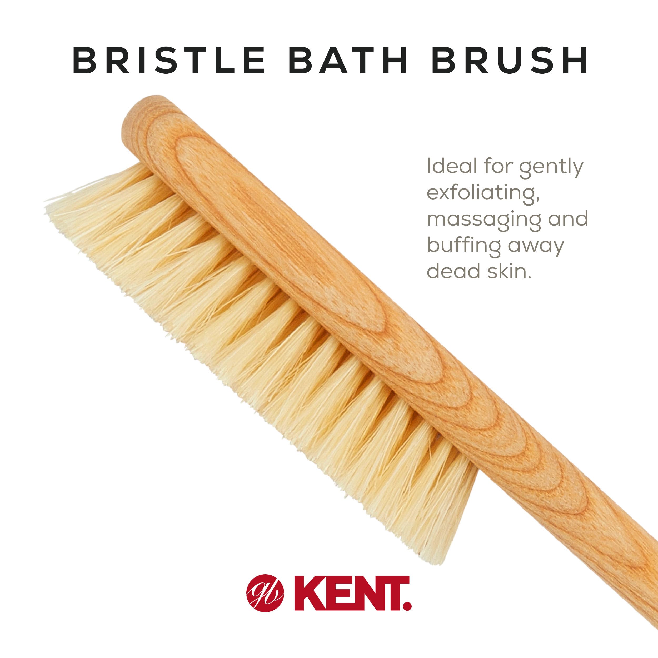 Kent FD5 Pure Beechwood Pure Natural Bristle Bath Bat