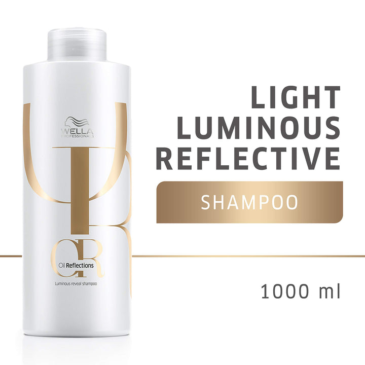 Wella Professionals Oil Reflections Luminous Reveal Shampoo| With Natural Botanicals| Camellia Oil and White Tea Extract| For long-Lasting Softness and Shine| 33.8 Fl Oz