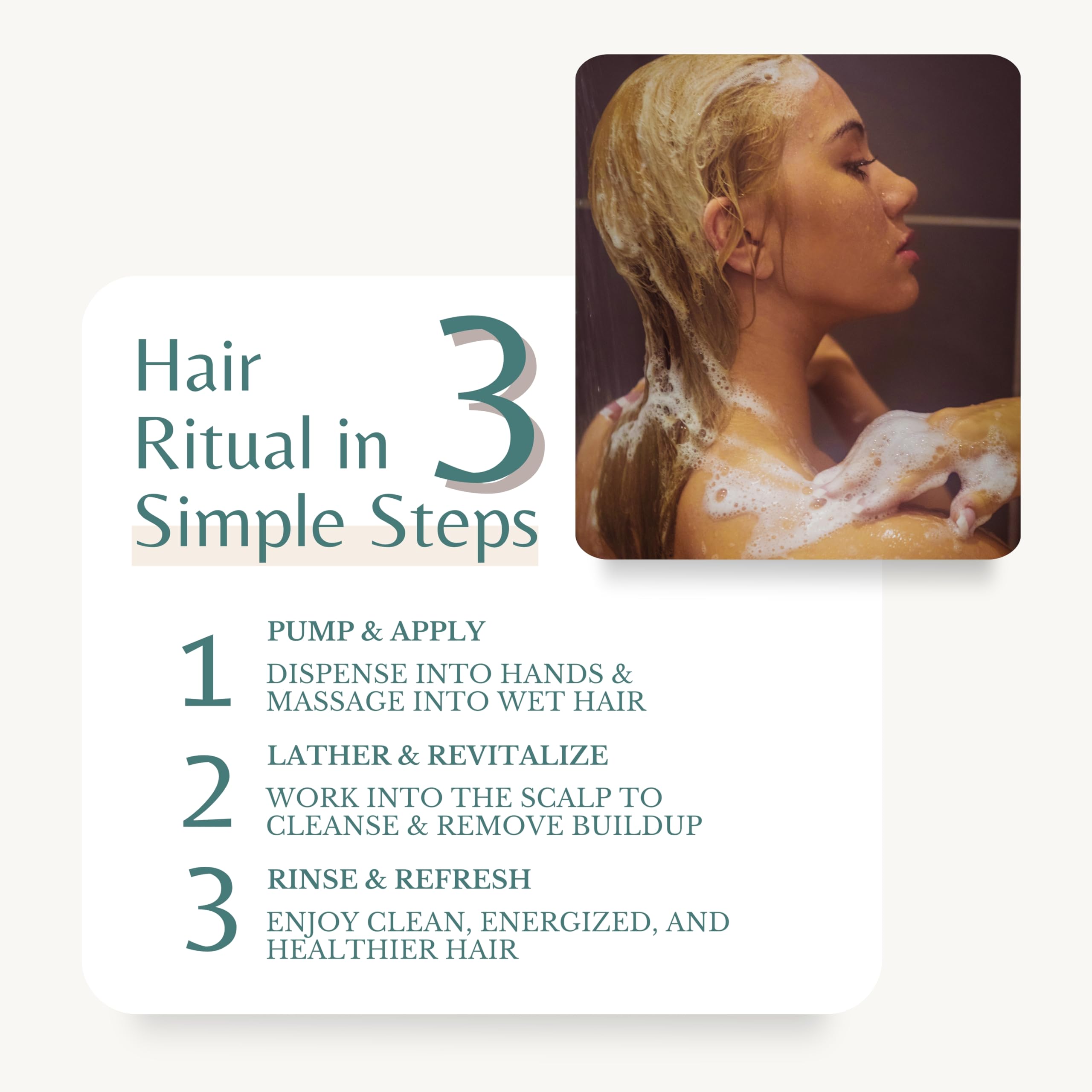 EDENIKA BOTANICALS Rosemary Shampoo with Biotin, Green Tea & Clove for Hair Strength & Anti-Hair Loss, Scalp Detox & Clarifying, Adds Volume & Shine – 16 fl oz