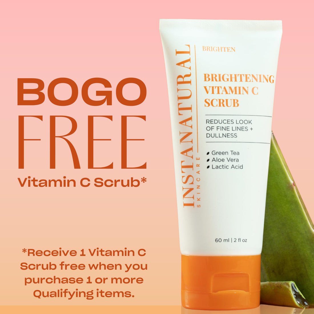 InstaNatural Glycolic Facial Cleanser - Anti Wrinkle, Fine Line, Age Spot & Hyperpigmentation Face Wash - Clear Dead Skin & Pores - With Glycolic Acid, Organic Extract Blend & Arginine - 6.7 OZ