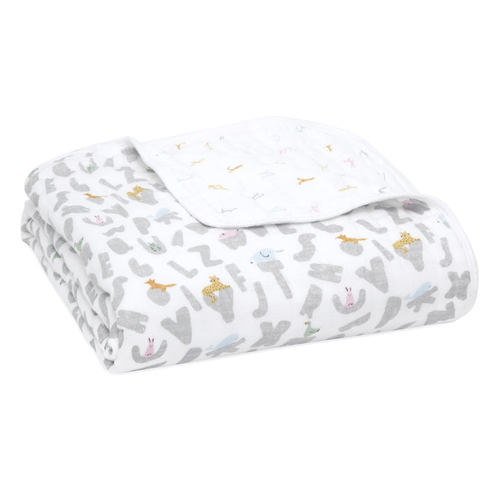 aden + anais Essentials Dream Blanket, Muslin Baby Blankets for Girls & Boys, Ideal Lightweight Newborn Nursery & Crib Blanket, Unisex Toddler & Infant Bedding, Shower & Registry Gift, Dove