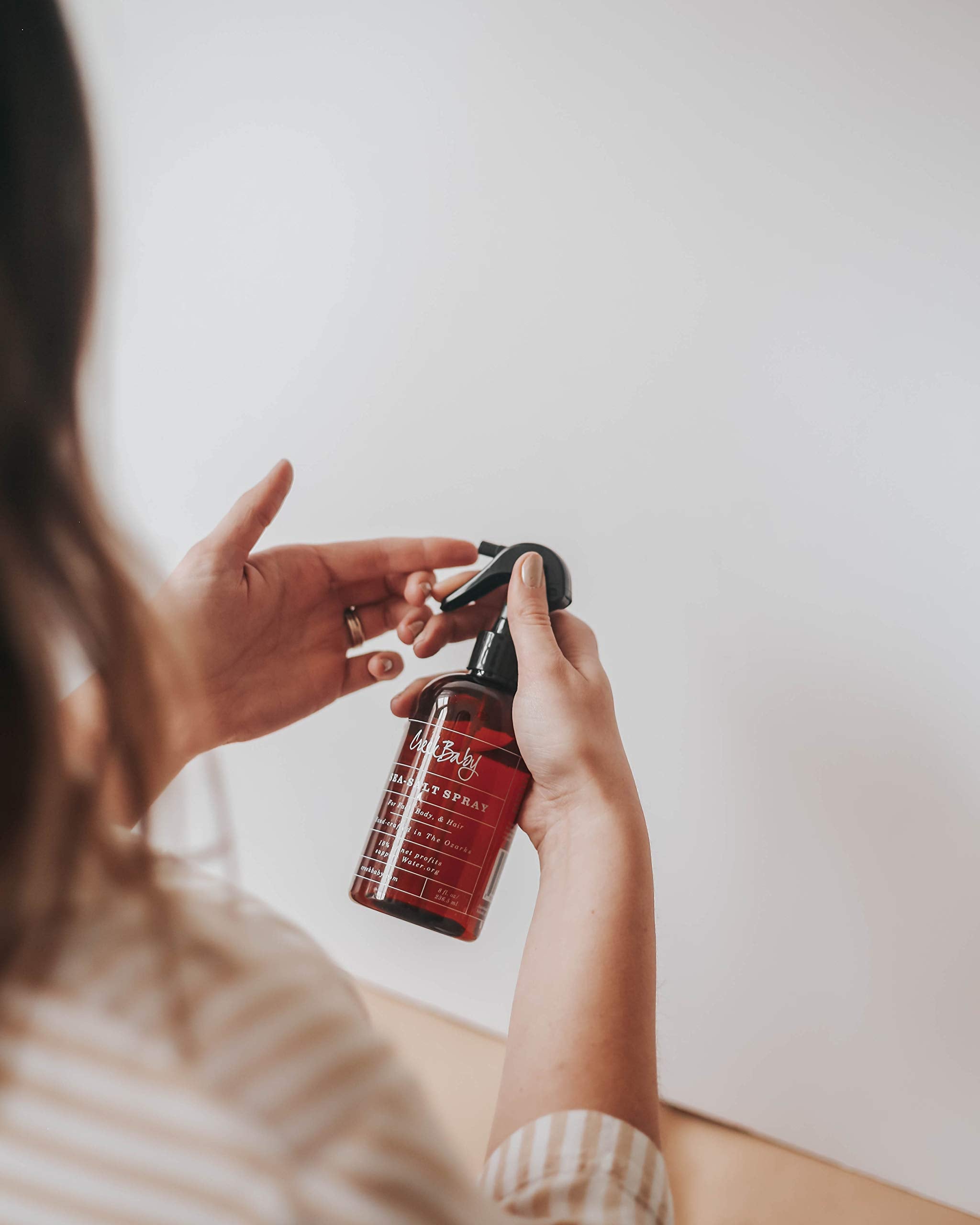 CreekBaby Organic Sea Salt Spray for Face, Body, and Hair, Toner for Acne, Rosacea and Hair Volumizer