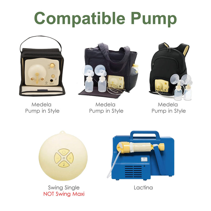Maymom 30 mm 2X Two-Piece Breastshield, 2X Base Connector w/Valve and Membrane Compatible with Medela Breast Pumps; Lage Shield (30mm)
