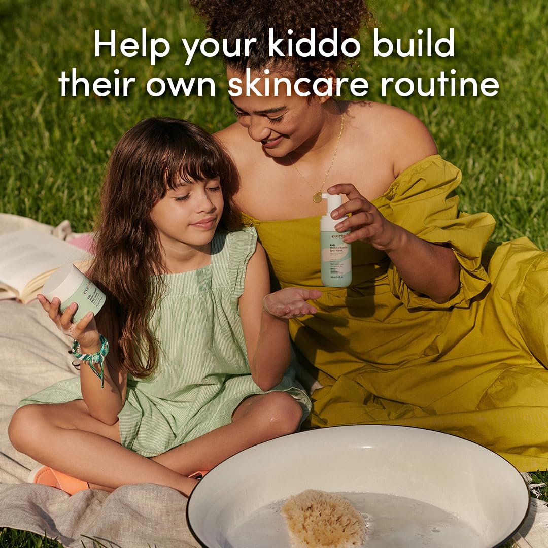 Evereden Kids Happy Face Duo (Melon Juice) - Multi-Vitamin Kids Face Wash & Kids Face Cream Set - Clean & Vegan Skin Care for Kids 3+ - Moisturizing, Nourishing, & Protective Kids Skin Care Set