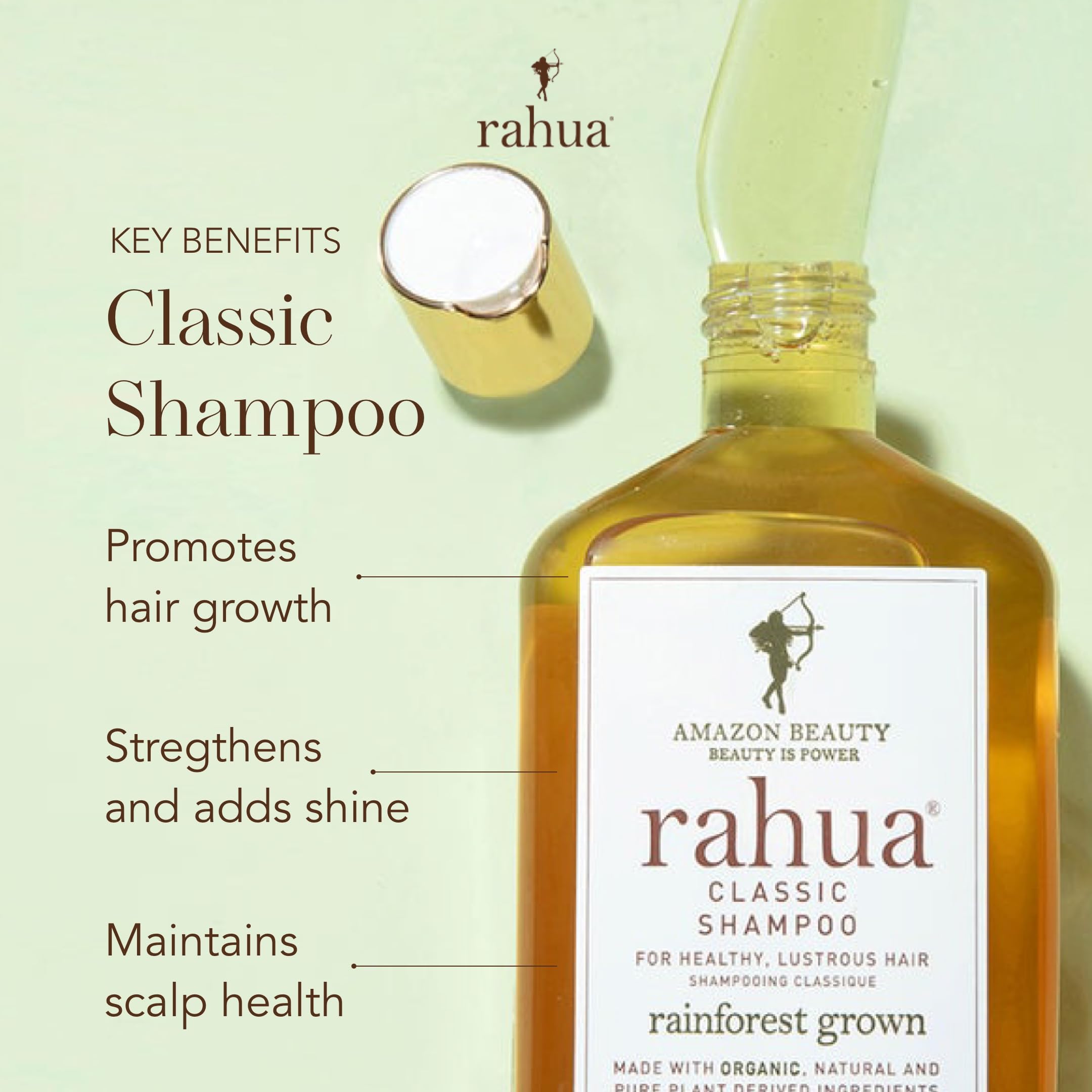 Rahua Classic Hair Shampoo, 9.3 Fl Oz, Organic, Sulfate-Free, Plant-Based, Woodsy & Earthy, with Palo Santo Oil for Scalp Care & Silky Hair
