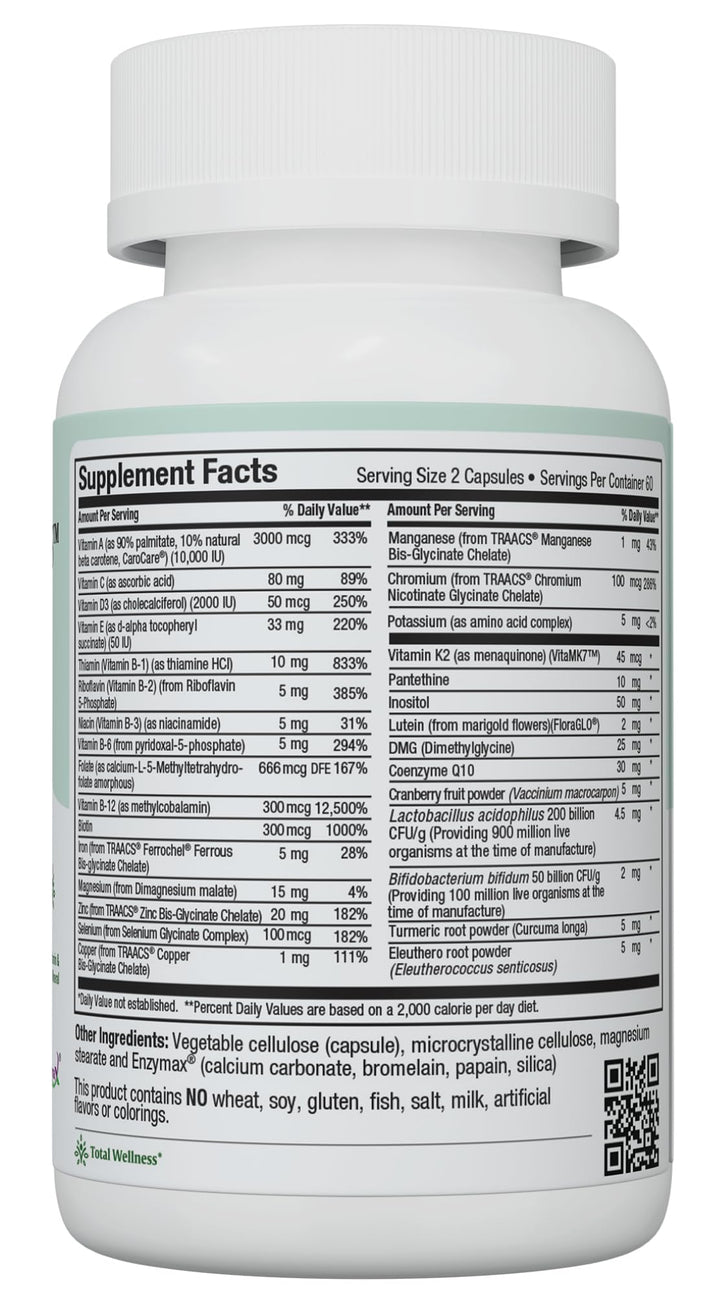 Maxi Health - Multivitamin for Women & Men - Daily Mens & Womens Vitamins with 30 Nutrients Including Iron, Zinc, Probiotics, Immune Support Vitamins & More - Easy to Swallow Maxicaps, 120 Capsules