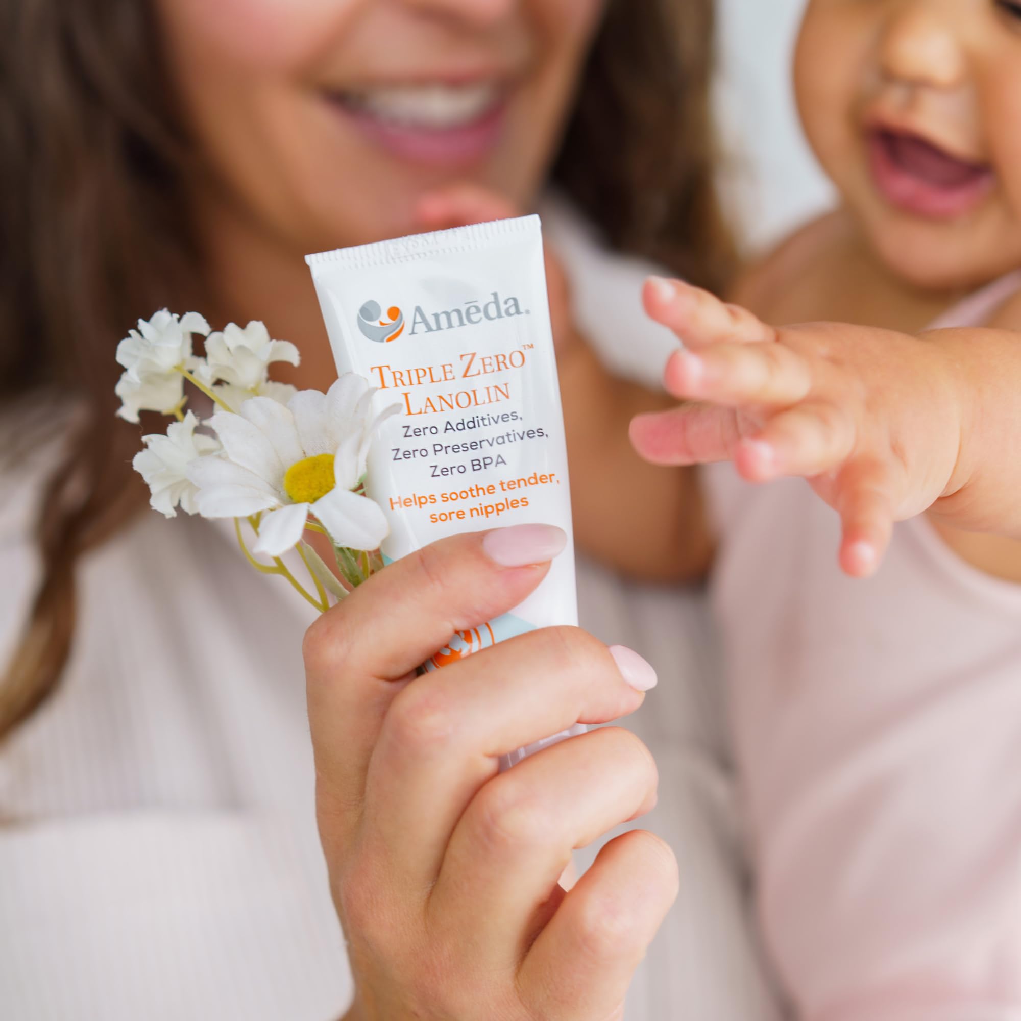 Ameda Triple Zero Lanolin Nipple Cream for Breastfeeding Pain | All Natural Lanolin Nipple Balm | Single Ingredient Pure Lanolin Cream | Breast Feeding Must Haves | ONLY Triple Zero Lanolin 35g/1.2oz