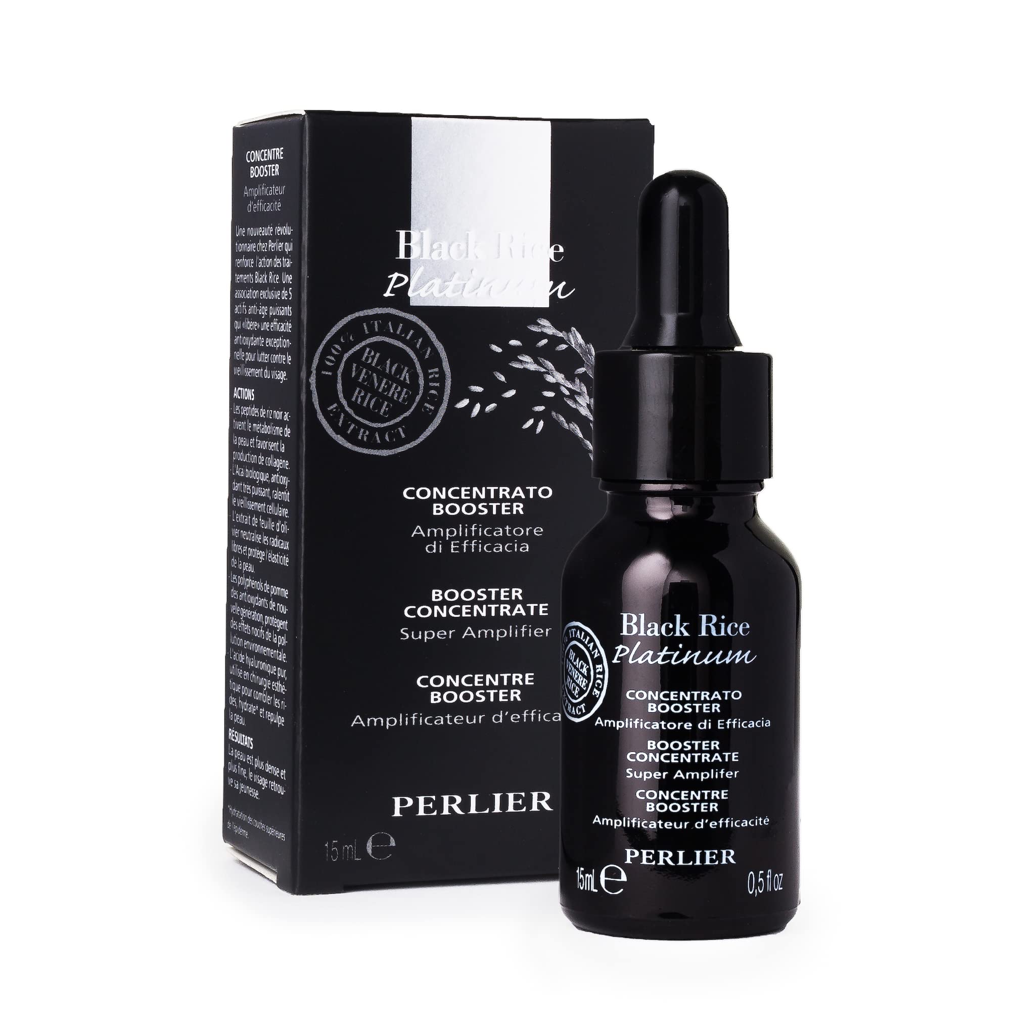 Perlier Black Rice Platinum Ultra-booster Face Serum Concentrate .5 Fl Oz.