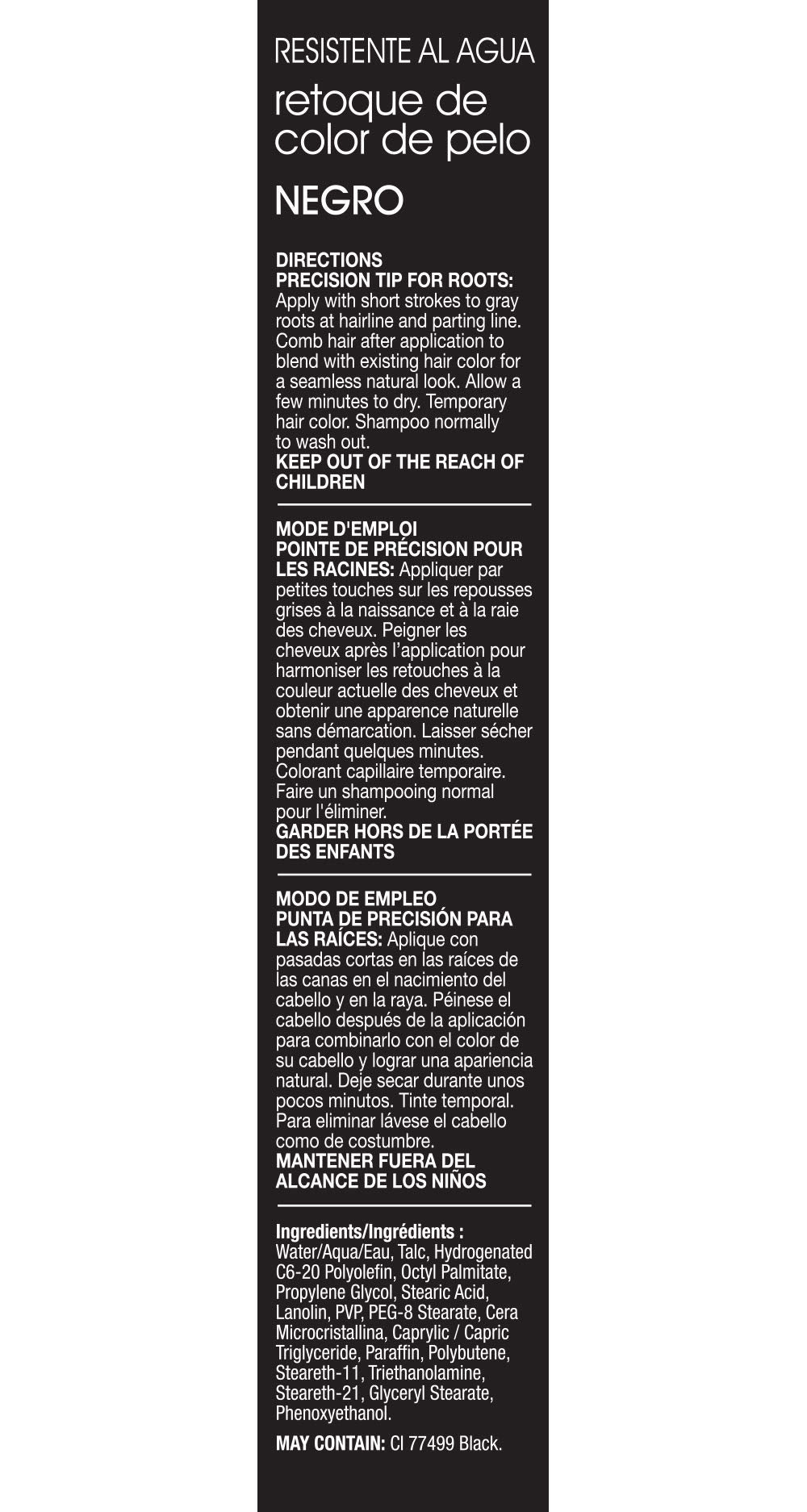 Cover Your Gray Waterproof Hair Color Touchup Brush In Black