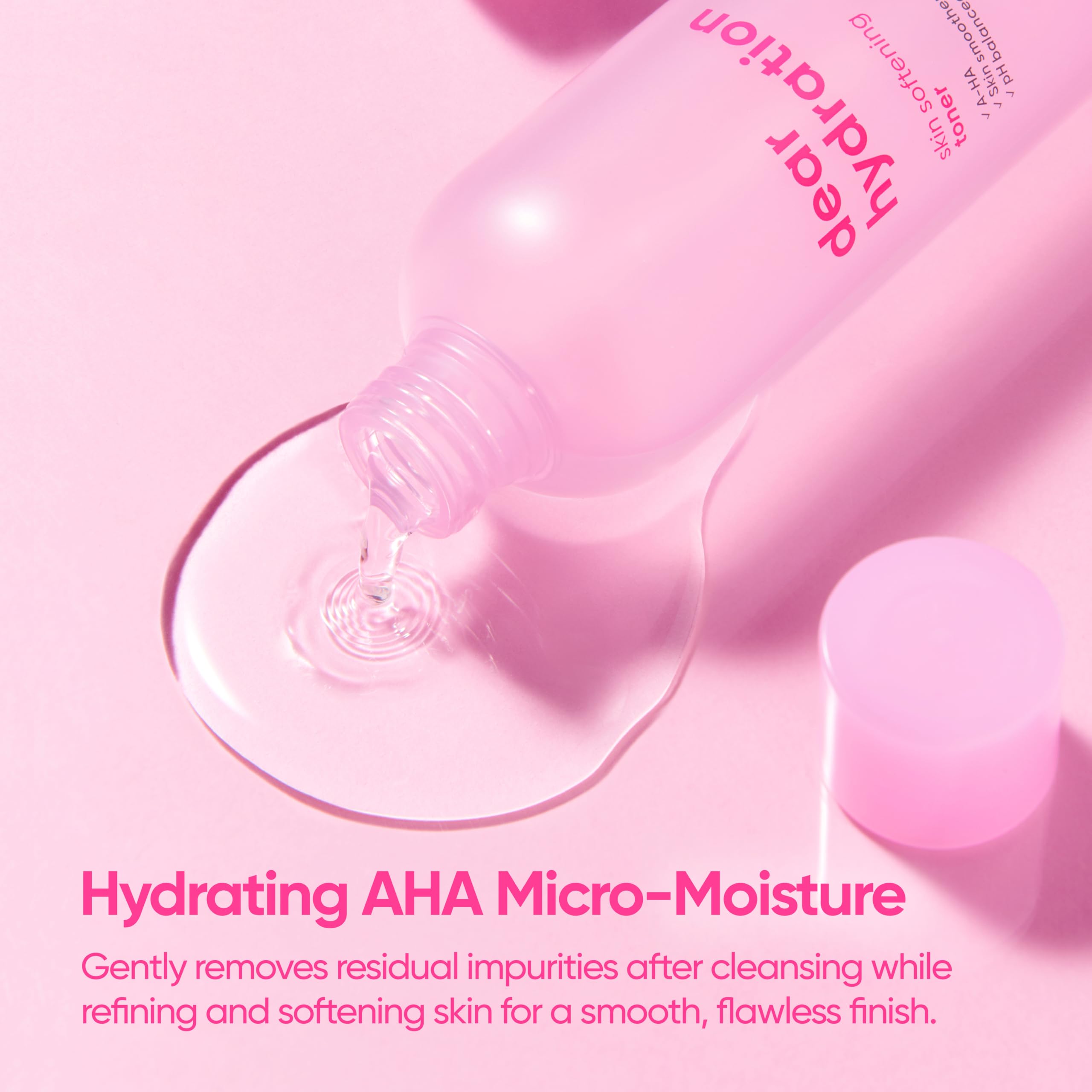 BANILA CO Dear Hydration Skin Softening Toner | Mild pH & Alcohol-Free | Dermatologist Tested | Balances, Hydrates, Gentle Exfoliation Moisturizing Toning Water with AHA (200ml / 6.76 fl oz)