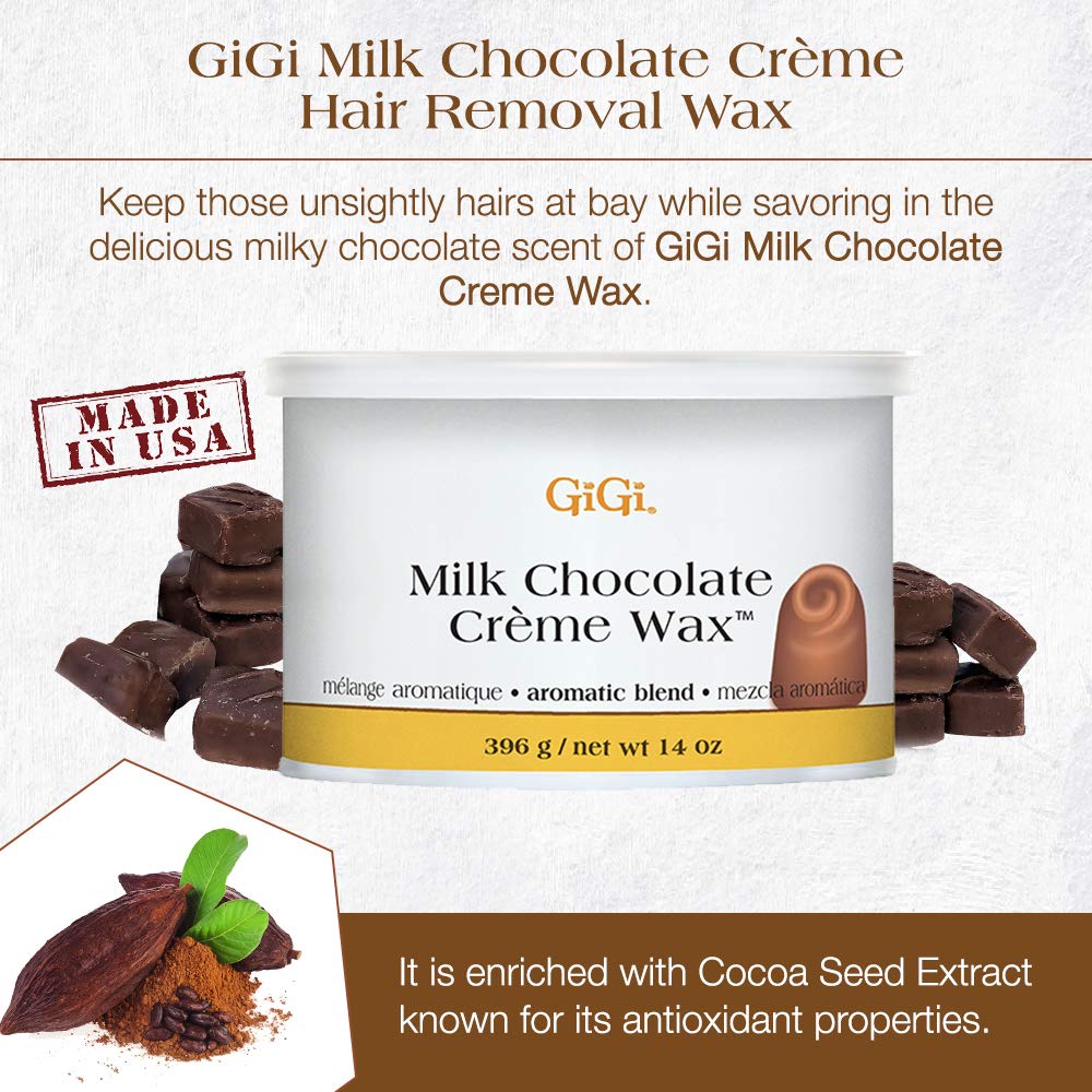 Gigi Milk Chocolate Creme Wax, Milk Chocolate, 14 Ounce