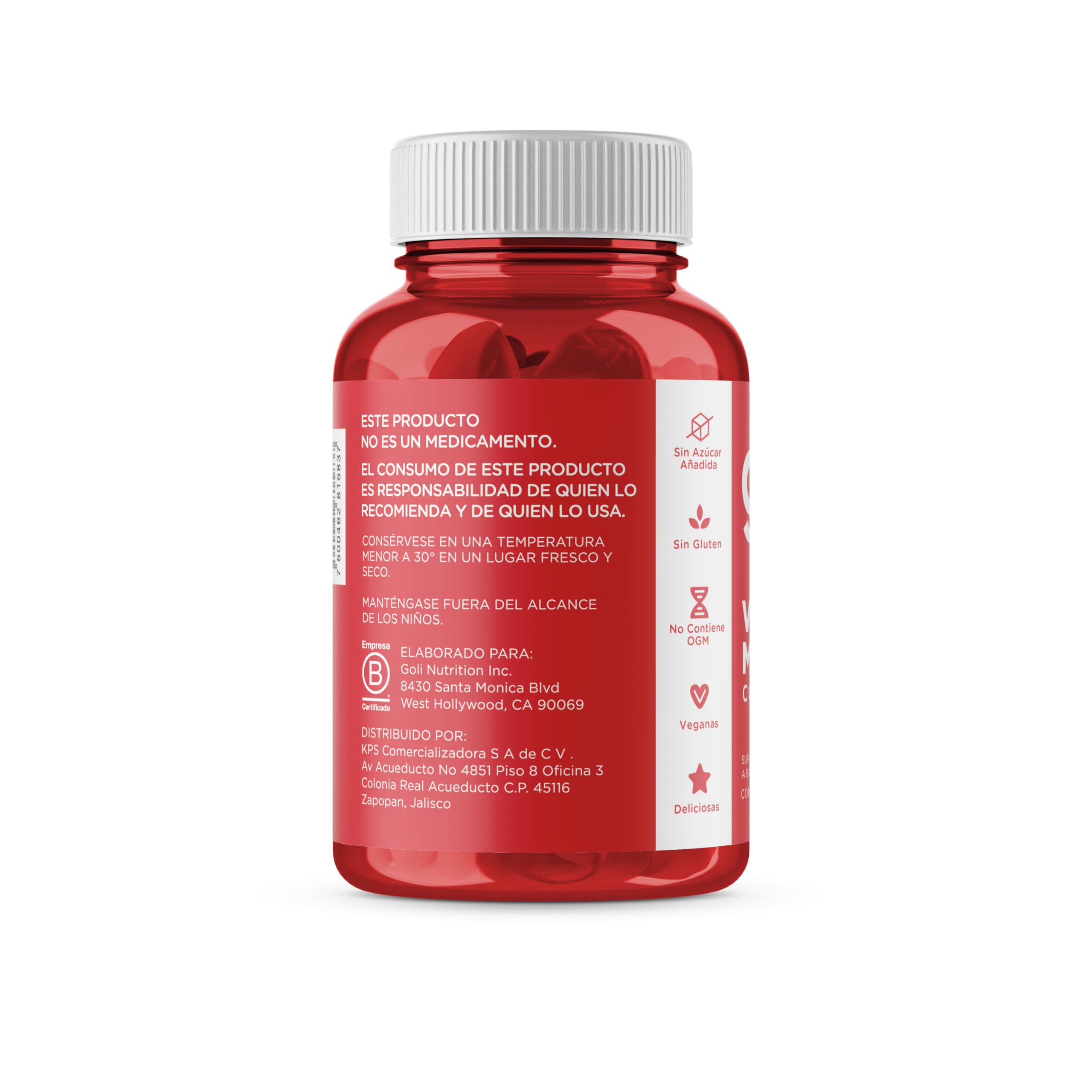 Goli Apple Cider Vinegar Gummy Vitamins - 60 Count - Vitamin B12, Gelatin-Free, Gluten-Free, Vegan & Non-GMO