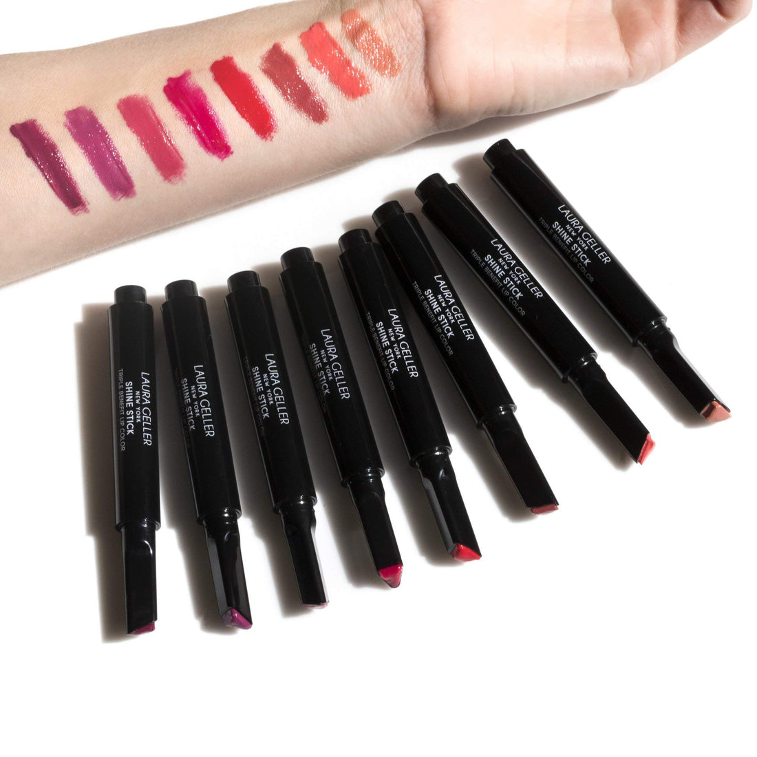 Radiant Red : Laura Geller New York Shine Stick Triple Benefit Lip Color- Radiant Red