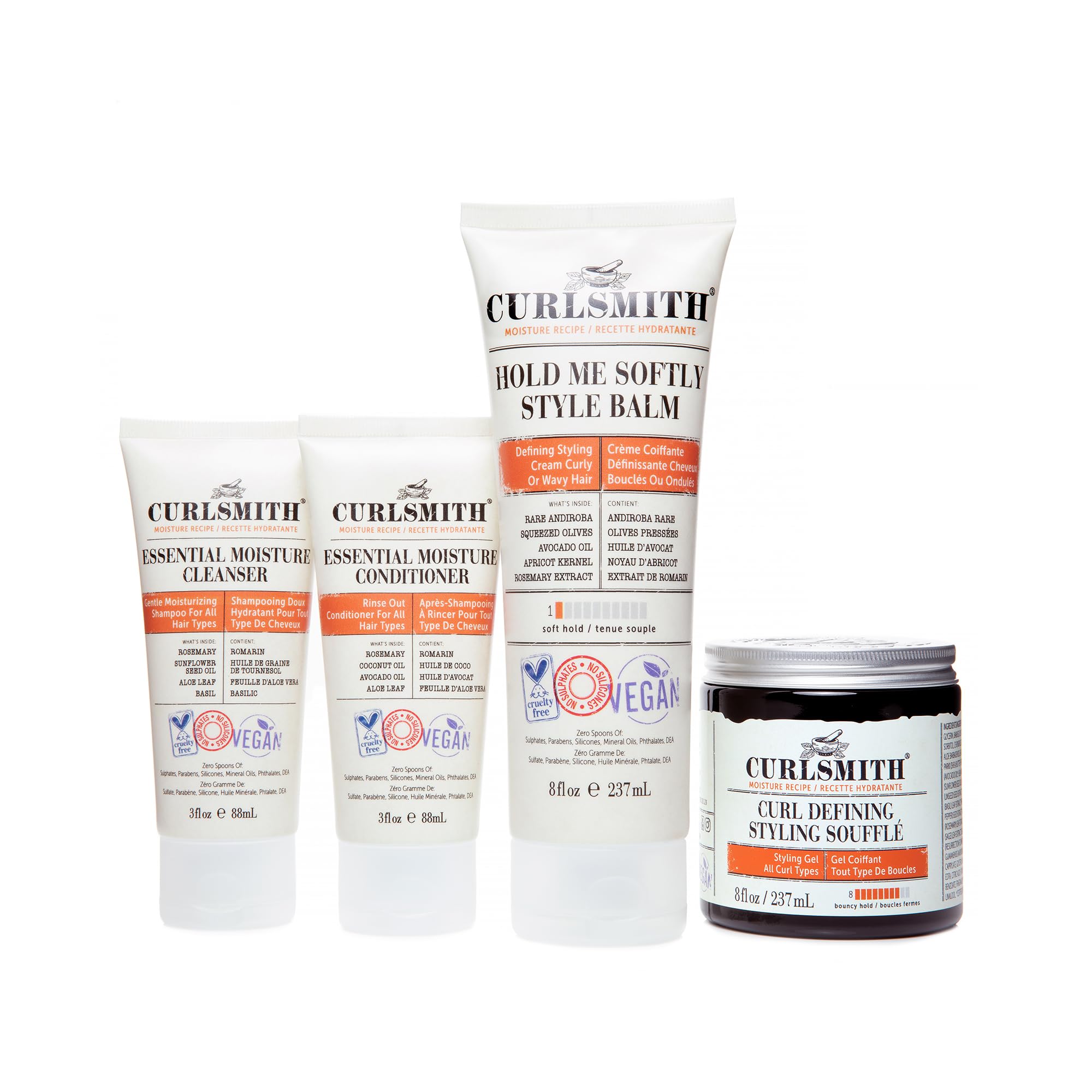Curlsmith - Curly Wash Day Discovery Kit | Complete Wash Day Kit, Perfect for People with Type 3 Curls | Cleanse, Control Frizz, Nourish & Hydrate Hair for Bouncy Curls