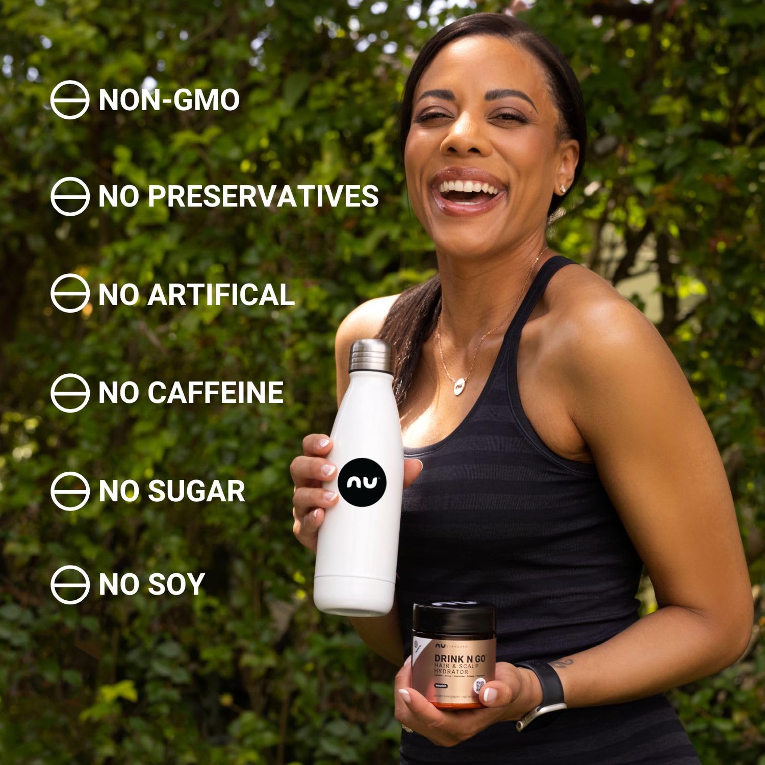 NU Standard® DRINK N GO Hair & Scalp Hydrator | Electrolytes | Marine Collagen | Magnesium | BioPerine® | Combat Dry Hair & Scalp | Non-GMO (20 Servings)