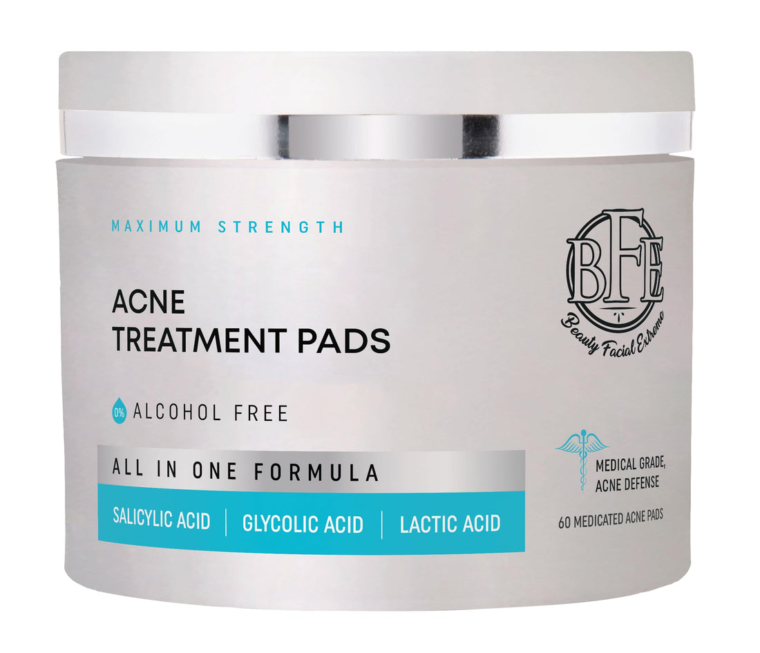 Acne Treatment Pads- Eliminates Cystic Breakouts, Oily Skin & Clogged Pores. Clear Pimple, Whitehead, Blackhead, Dark Spots & Improve Skin Texture.