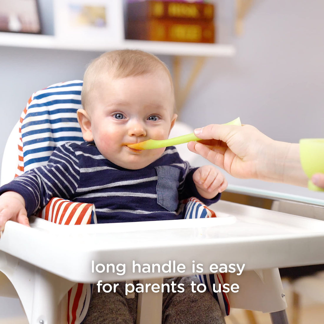 Olababy 100% Silicone Soft Tip Feeding Spoon for Parent Led Weaning 2 Count (Pack of 1 )