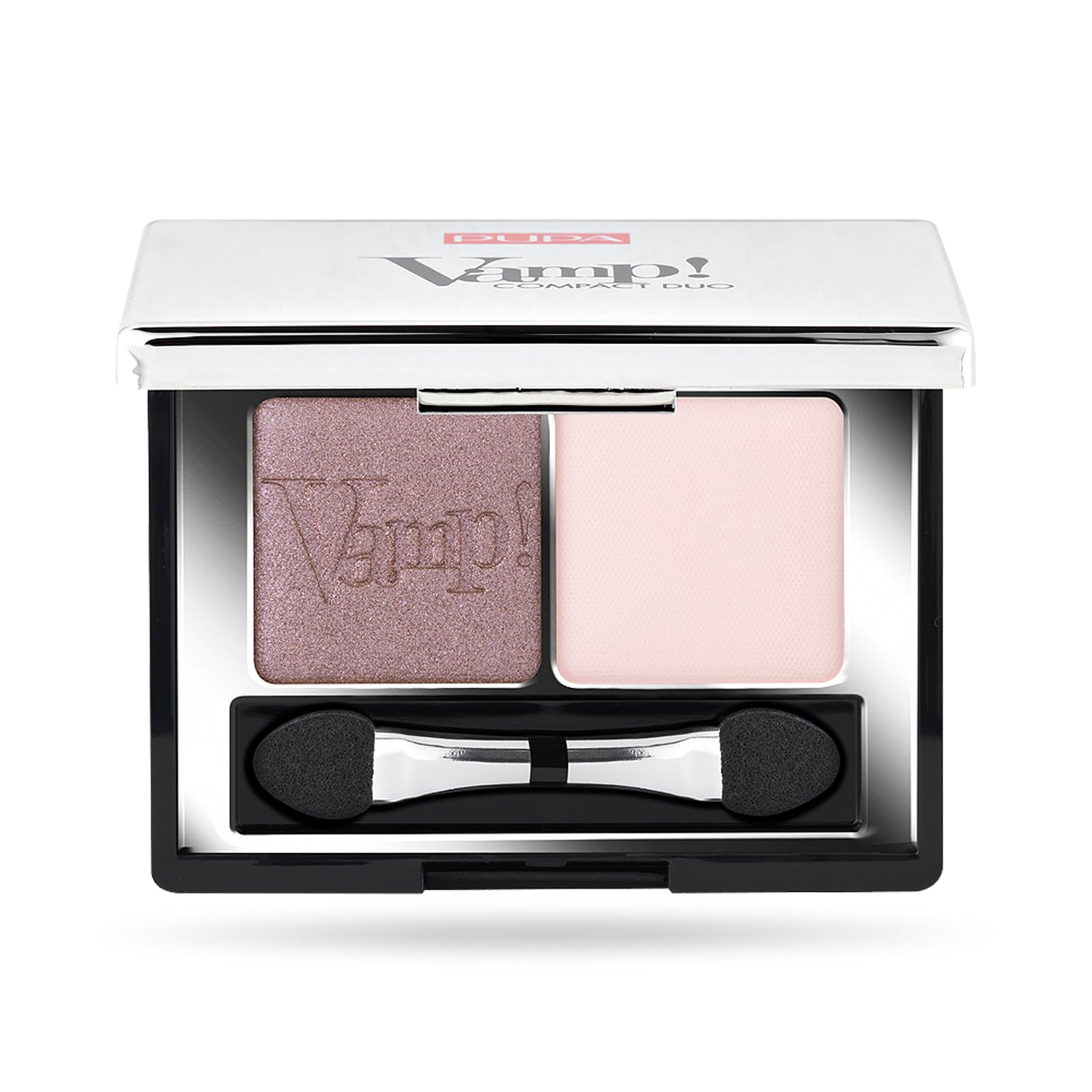 Pupa Milano Vamp! Compact Duo Eyeshadow - For Pure Color Payoff - Double Palette - High Concentration of Pigments and Comfortable Texture - 003 Soft Mauve - 0.078 Oz,I0111744
