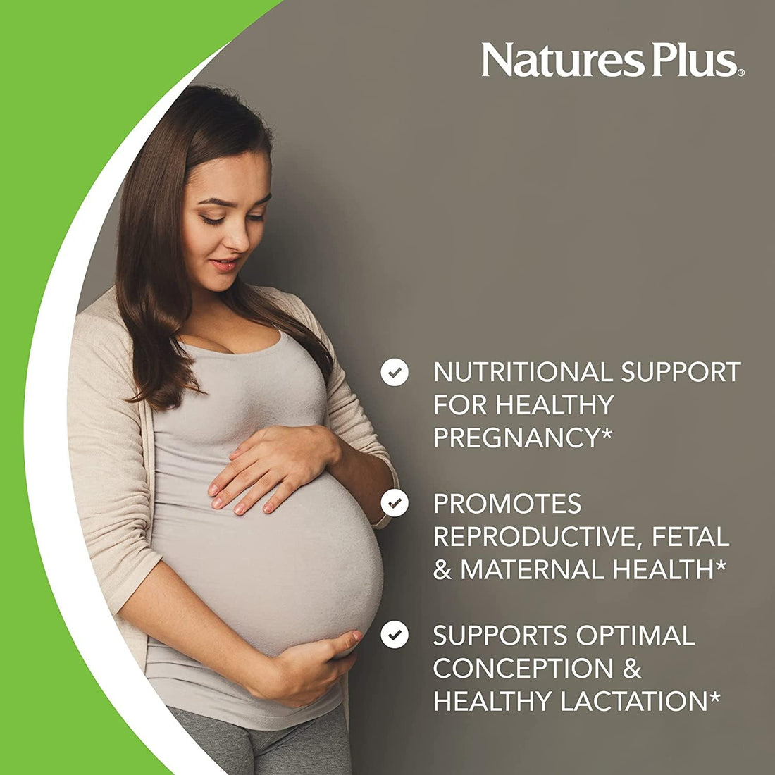 Natures Plus Source of Life Prenatal - 800 mcg Folate, 90 Vegetarian Tablets - All Natural Prenatal Vitamin & Minerals with Iron & Calcium - Optimal Health & Energy - Gluten-Free - 45 Servings