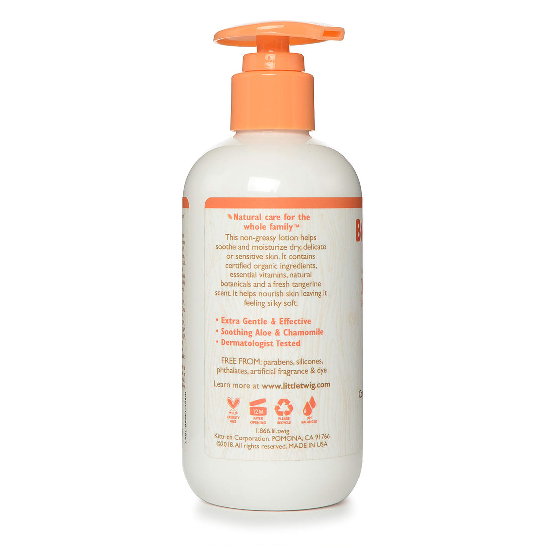 Little Twig All Natural Body Milk for Sensitive Skin, Tangerine, 8.5 Fluid Oz