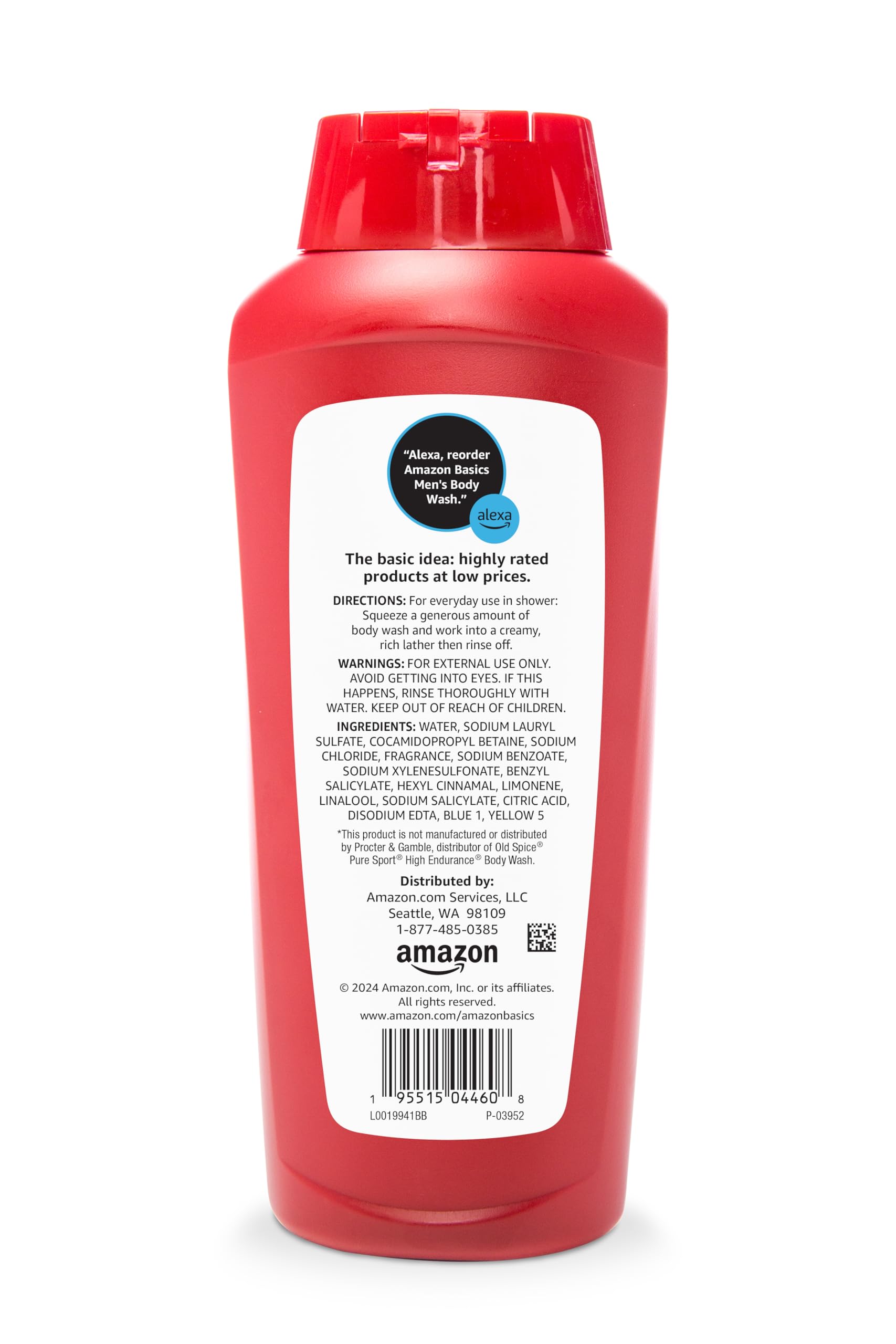 Amazon Basics Mens Soap Body Wash, Sport Scent, 18 Fluid Ounce, Pack of 1