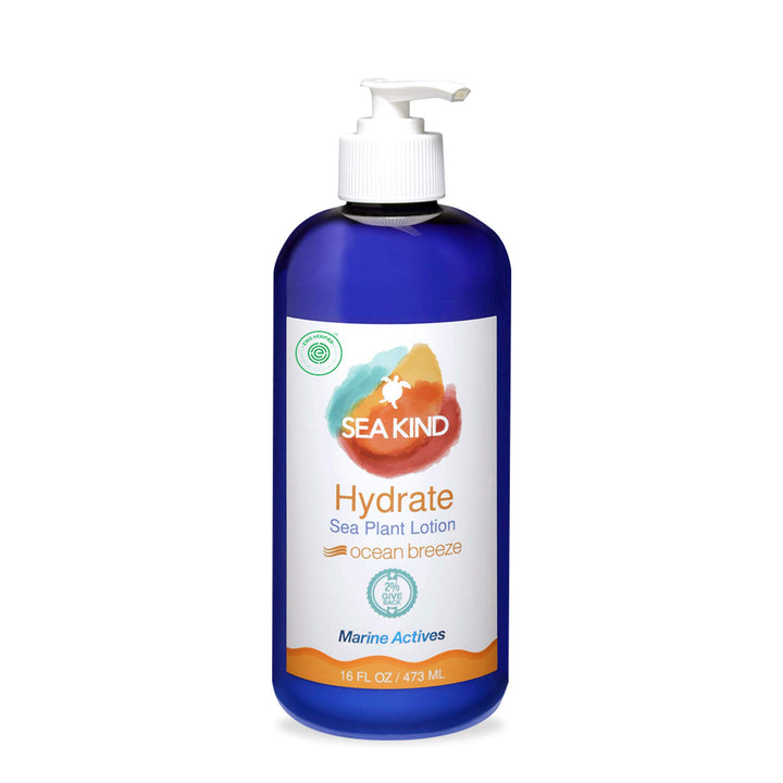 Sea Kind All Natural Hydrate Sea Mist Sea Plant Hand and Body Lotion for Women and Men, Essential Oil Scent, 16 Fl Oz, Non Comedogenic, Vegan Moisturizer for Dry and Sensitive Skin, No Parabens