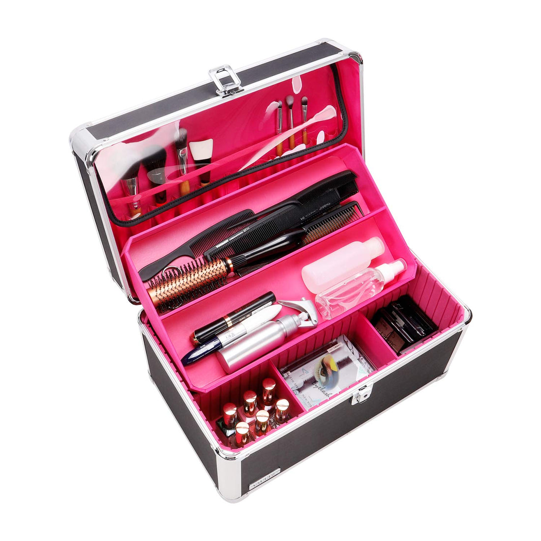 Vaultz Makeup Artist Case, 9.75 x 15.38 x 9.13 Inches, Black (VZ03743)