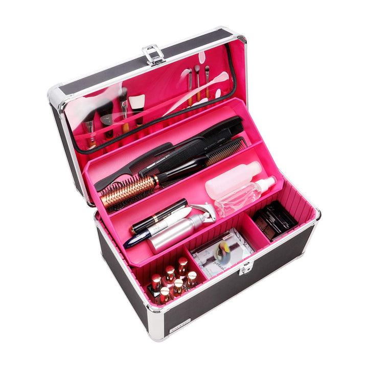Vaultz Makeup Artist Case, 9.75 x 15.38 x 9.13 Inches, Black (VZ03743)