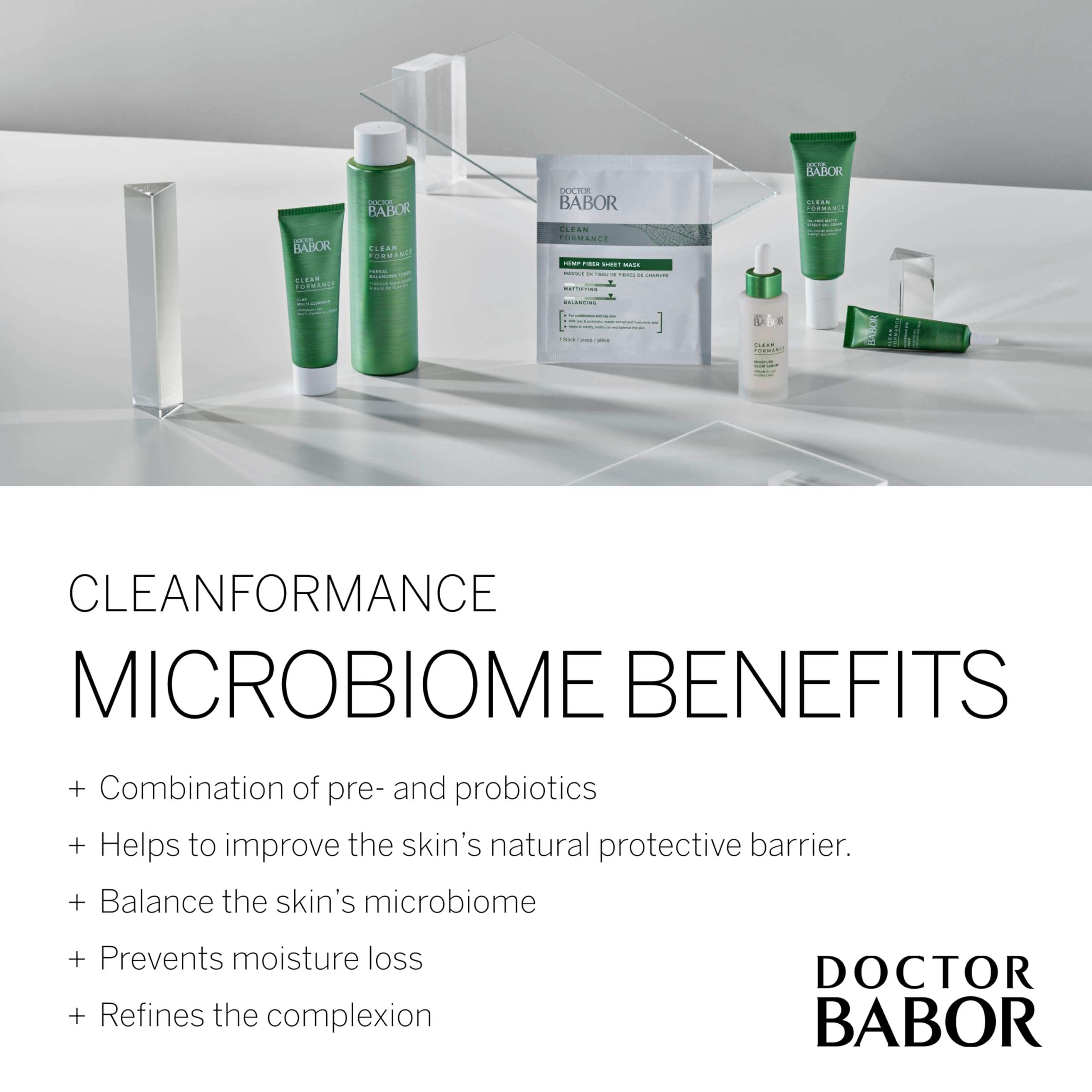 BABOR CLEANFORMANCE DEEP CLEANSING PADS, Skin Refining Cleansing Pads with Prebiotics and Probiotics, Clean Beauty, Vegan