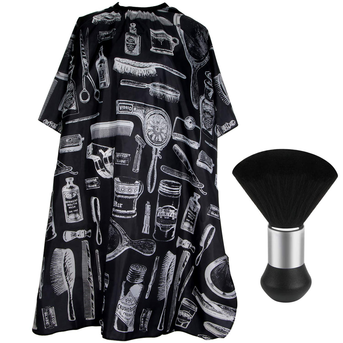 2 Packs Professional Hair Cutting Cape with Neck Duster Brush, Salon Barber Cape, Hair Cutting Accessories