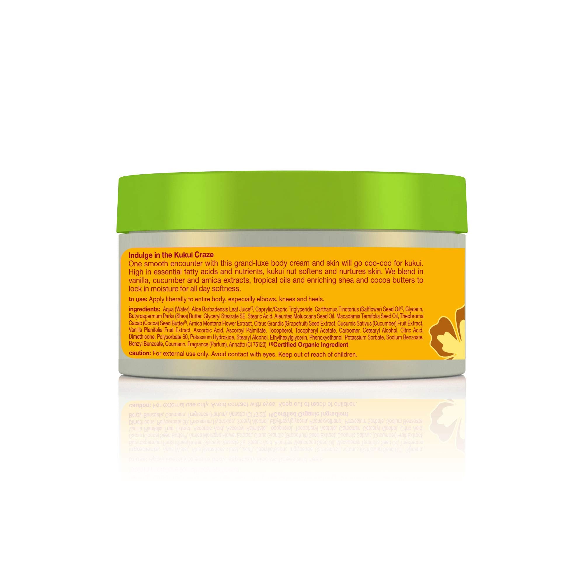 Alba Botanica Kukui Nut Body Cream, 6.5-Ounce Bottle (Pack of 2)