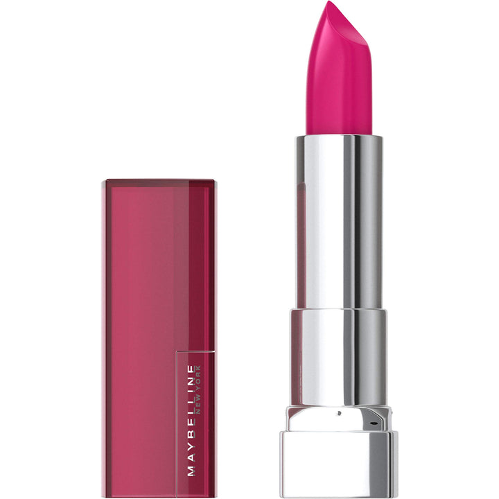 Maybelline Color Sensational Lipstick, Lip Makeup, Cream Finish, Hydrating Lipstick, Nude, Pink, Red, Plum Lip Color, Pink Thrill, 0.15 oz; (Packaging May Vary)