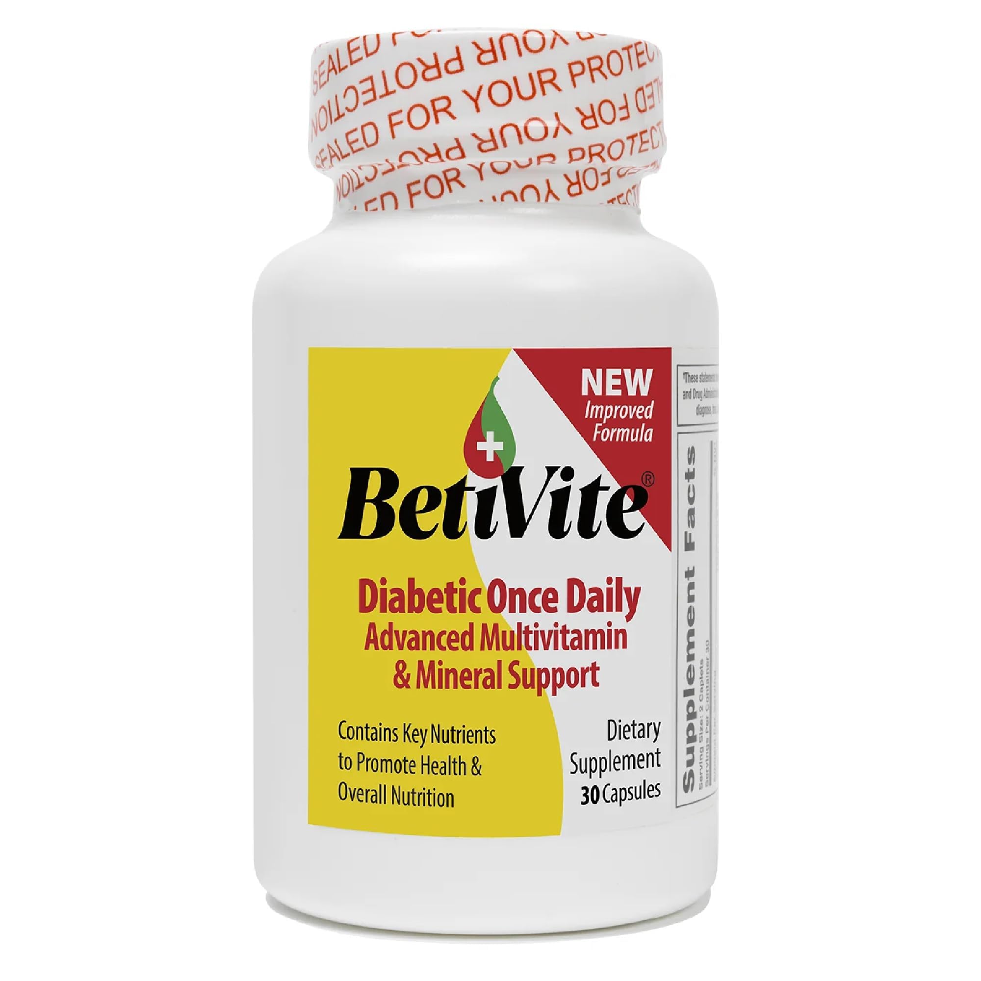 BetiVite Multi Vitamins Support Healthy Nerve Function & Eye Health, Contains ALA, Lycopene and Lutein to promote overall health, 30 Day Supply