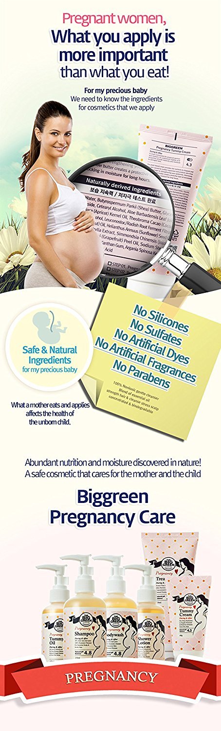 BIGGREEN Pregnancy Treatment 170ml- Natural Ingredients-Chemical Free-Dry & Damaged-Moisturizing & Hydrating