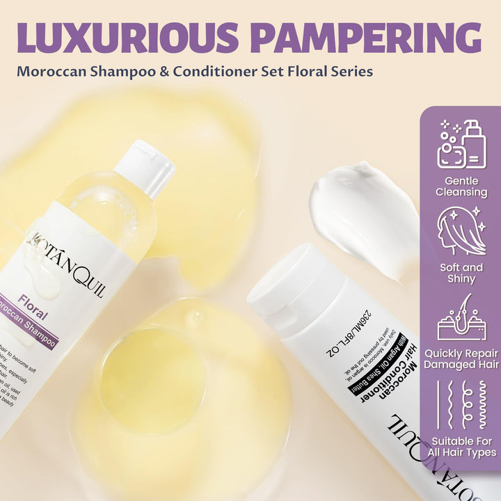 Sulfate Free Shampoo and Conditioner Set with Shea Butter for Curly,Dry,Damaged Hair 3 Minute Miracle Deep Conditioner Moisturizing,Color Treated Hair Hydrating,Argan Oil Infused Anti Frizz 12 x 8oz