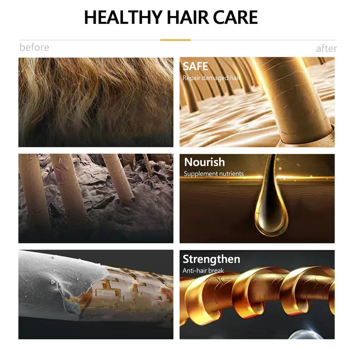 Instant Blonde Brown Hair Dye Shampoo 500ml for Men & Women, 3 in 1 Golden Color 100% Gray Coverage, Natural Dye in Minutes 17.6 Fl Oz