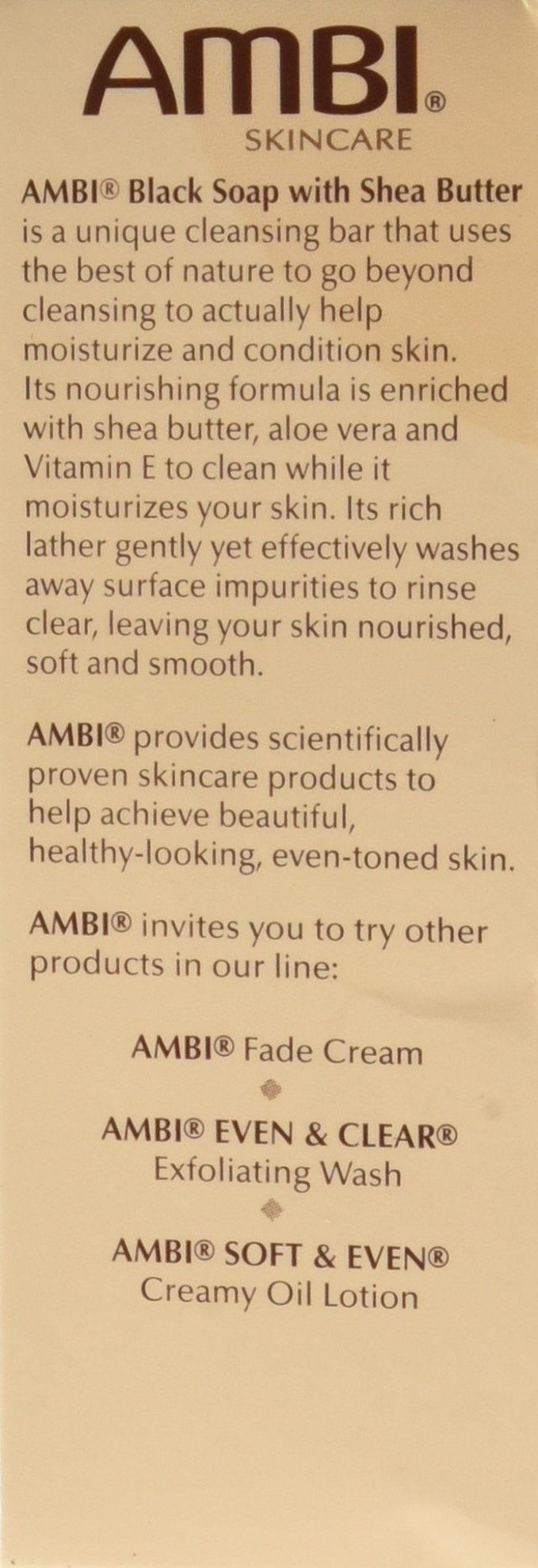 Ambi Black Soap with Shea Butter 3.5 Oz (Pack of 2)
