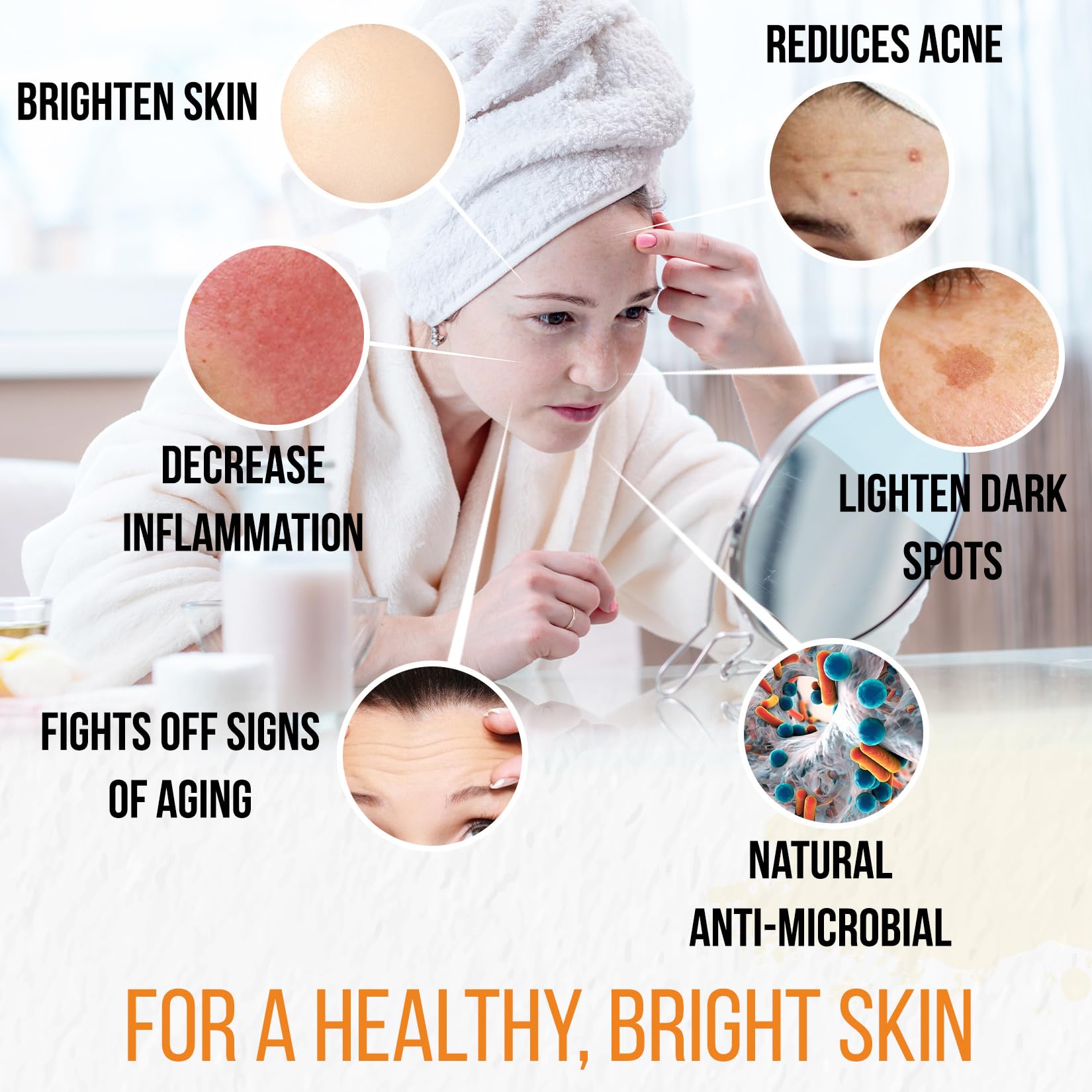 Natural Turmeric Soap Bar for Face & Body – Turmeric Skin Brightening Soap for Dark Spots, Intimate Areas, Underarms – Turmeric Face Wash Reduces Acne, Fades Scars & Cleanses Skin – 5oz Turmeric Bars