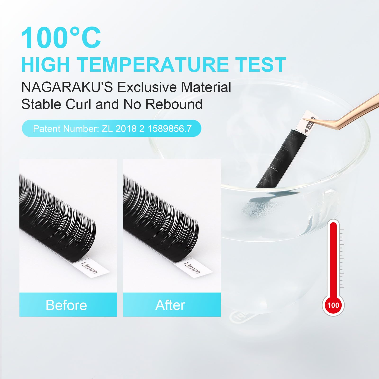 NAGARAKU Ellipse Eyelash Extensions Flat Split Tips Individual Lash 0.15mm D curl 9mm Matte Black Faux Mink Classic Lash Supplies