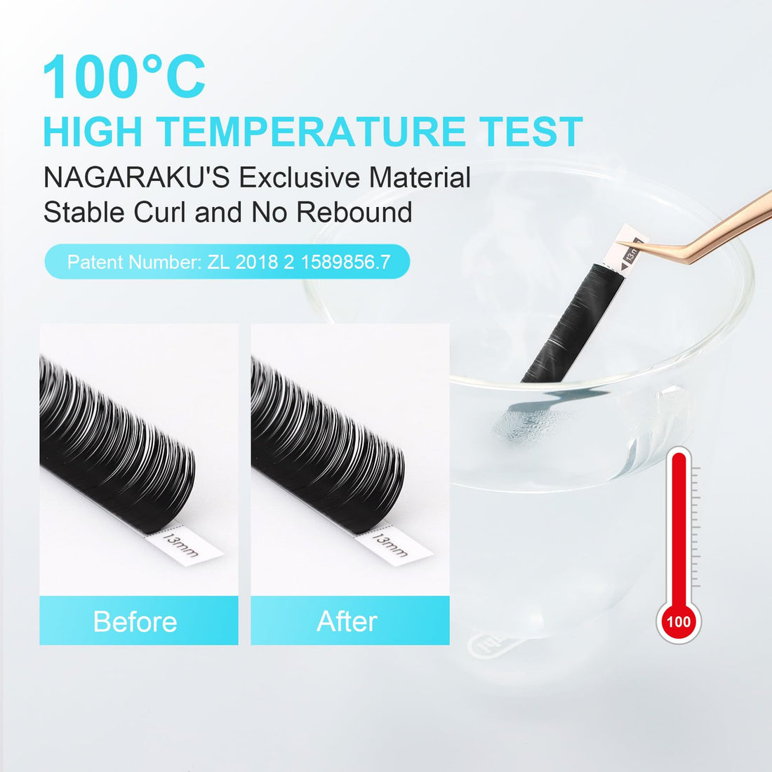 NAGARAKU Ellipse Eyelash Extensions Flat Split Tips Individual Lash 0.15mm D curl 9mm Matte Black Faux Mink Classic Lash Supplies