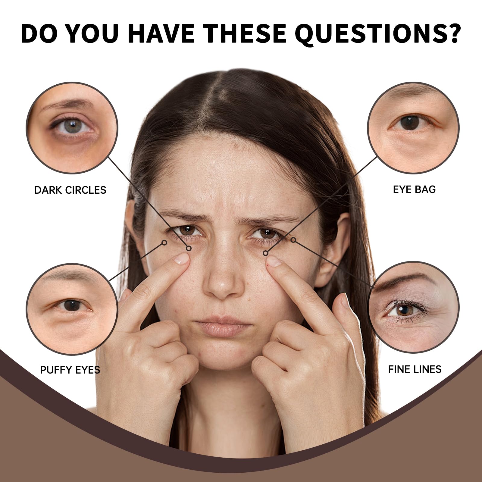 Caffeine Eye Serum With EGCG For Dark Circles and Puffiness, 30ML Anti Aging 5% Caffeine Solution For Puffy Eyes, Fine Lines, Moisturizing Under Eye Serum.