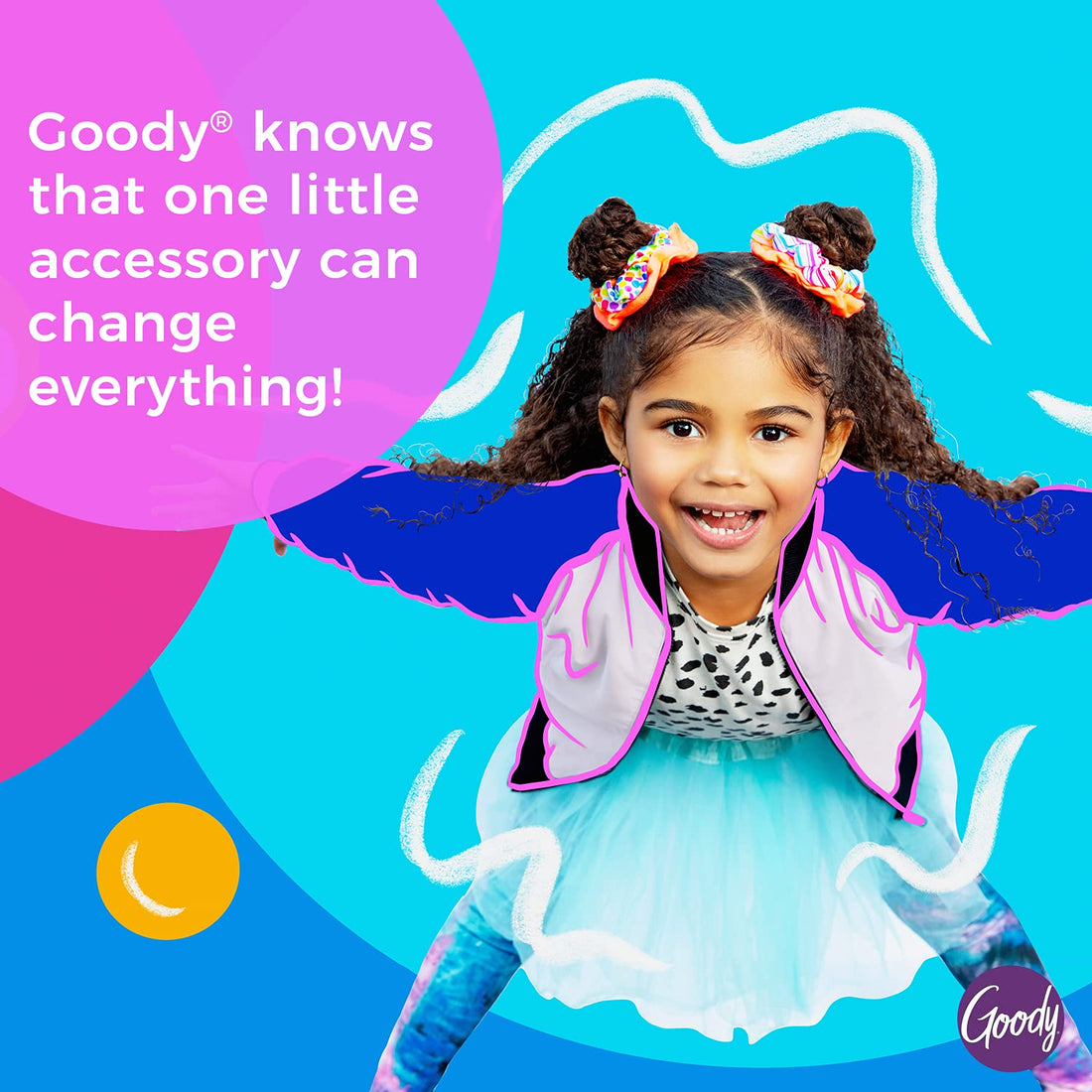 GOODY KIDS PRPLE RAINBW SCRUNCHIES 3CT