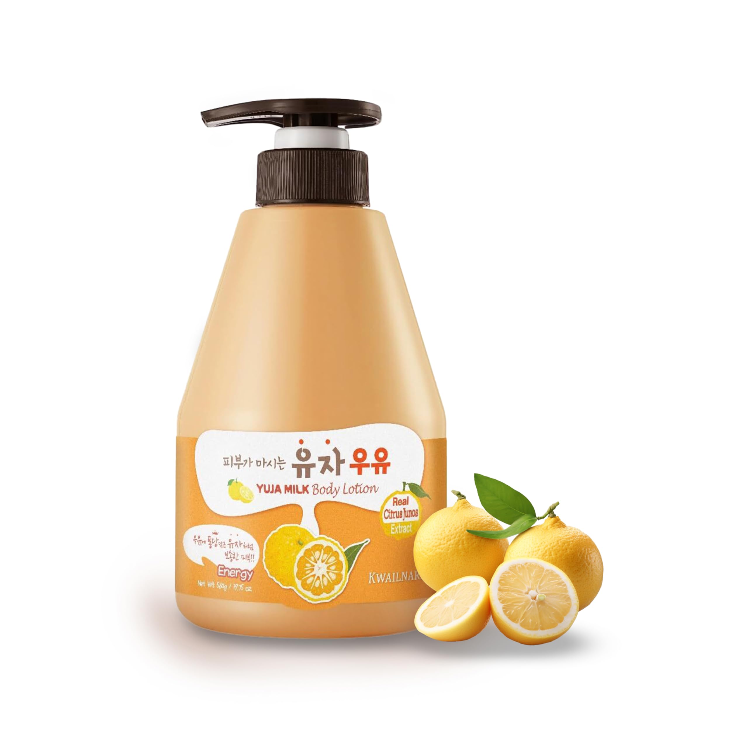WELCOS KWAILNARA Yuja Milk Body Lotion – Korean Body Lotion for Bright, Even-Toned Skin 560 g / 19.75 Fl. oz