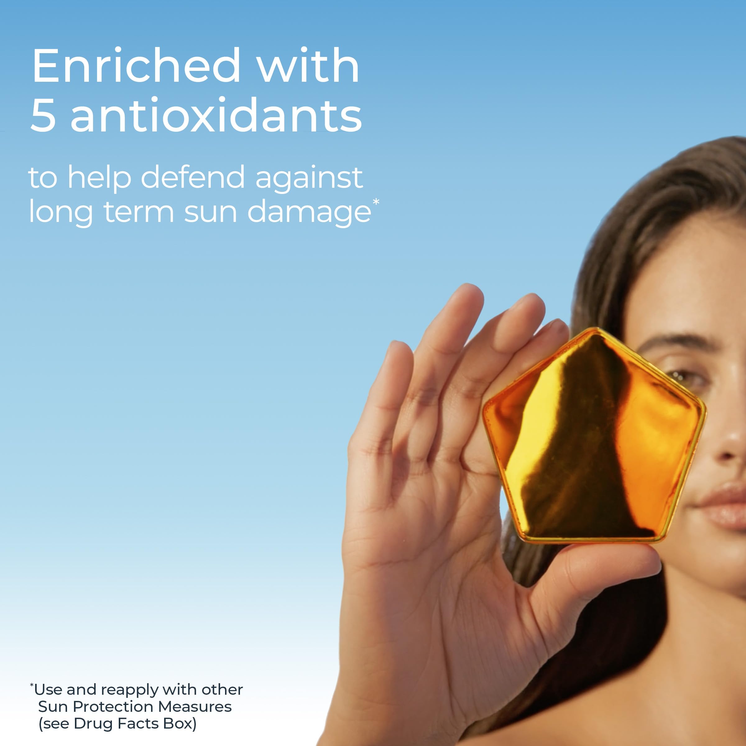 Eucerin Sun Tinted Age Defense SPF 50 Face Sunscreen Lotion with Hyaluronic Acid, Hypoallergenic, Non-Comedogenic Tinted Sunscreen SPF 50 Free of Fragrance, Oxybenzone and Octinoxate, 2.5 Fl Oz Bottle