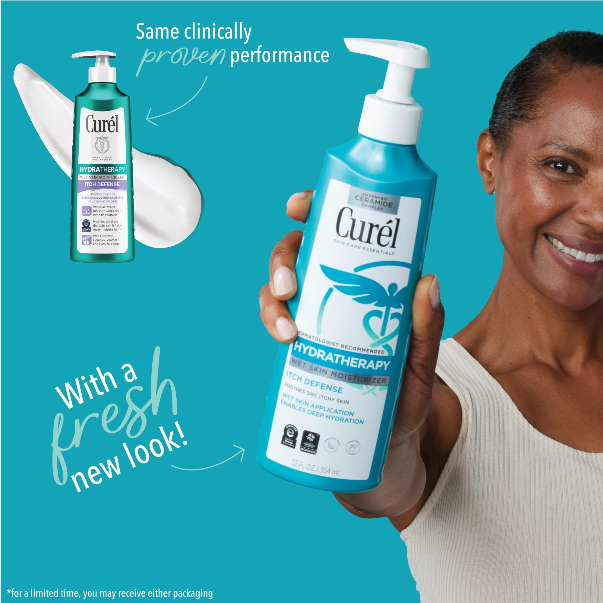 Curel Hydra Therapy Itch Defense Wet Skin Moisturizer 12.0 oz