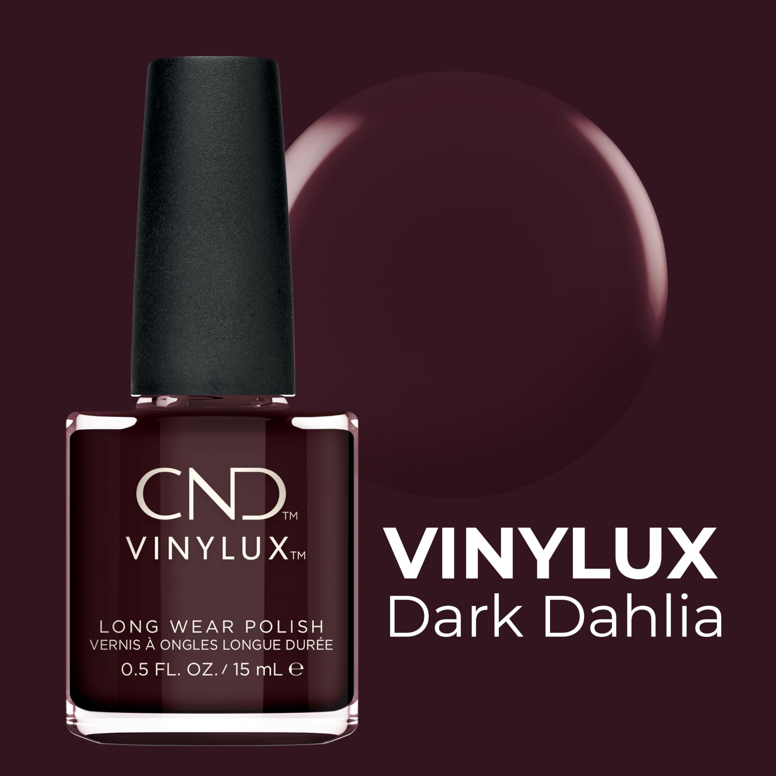 Creative Nail Creative Nail Design Vinylux Nail Lacquer, Dark Dahlia, 0.5 Fluid Ounce
