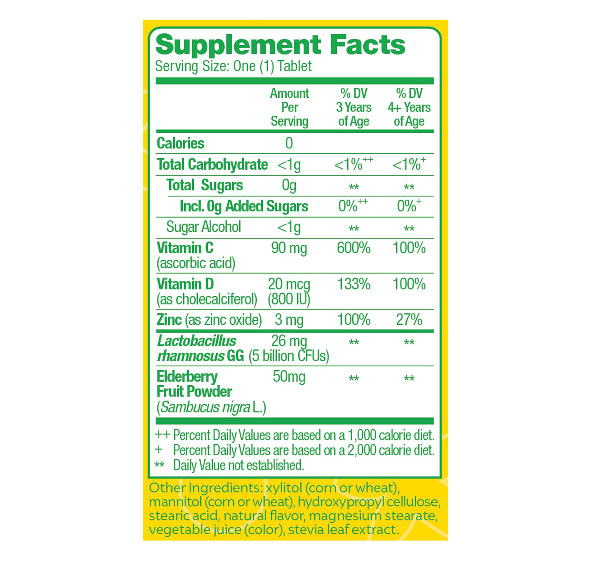 Culturelle Immune Defense Probiotic with Vitamin C, Vitamin D and Zinc + Elderberry, Non-GMO, 4-in-1 Immune Support for Kids Ages 3+*, Mixed Berry Chewables, 30 Count