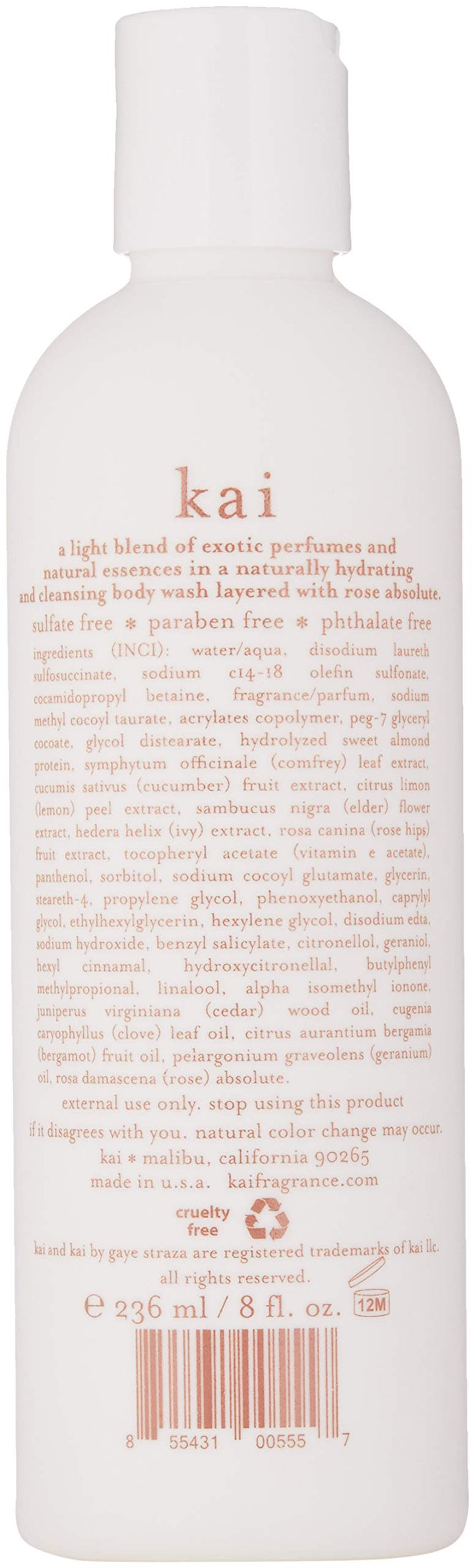 Kai Fragrance Rose Body Wash - 8 oz