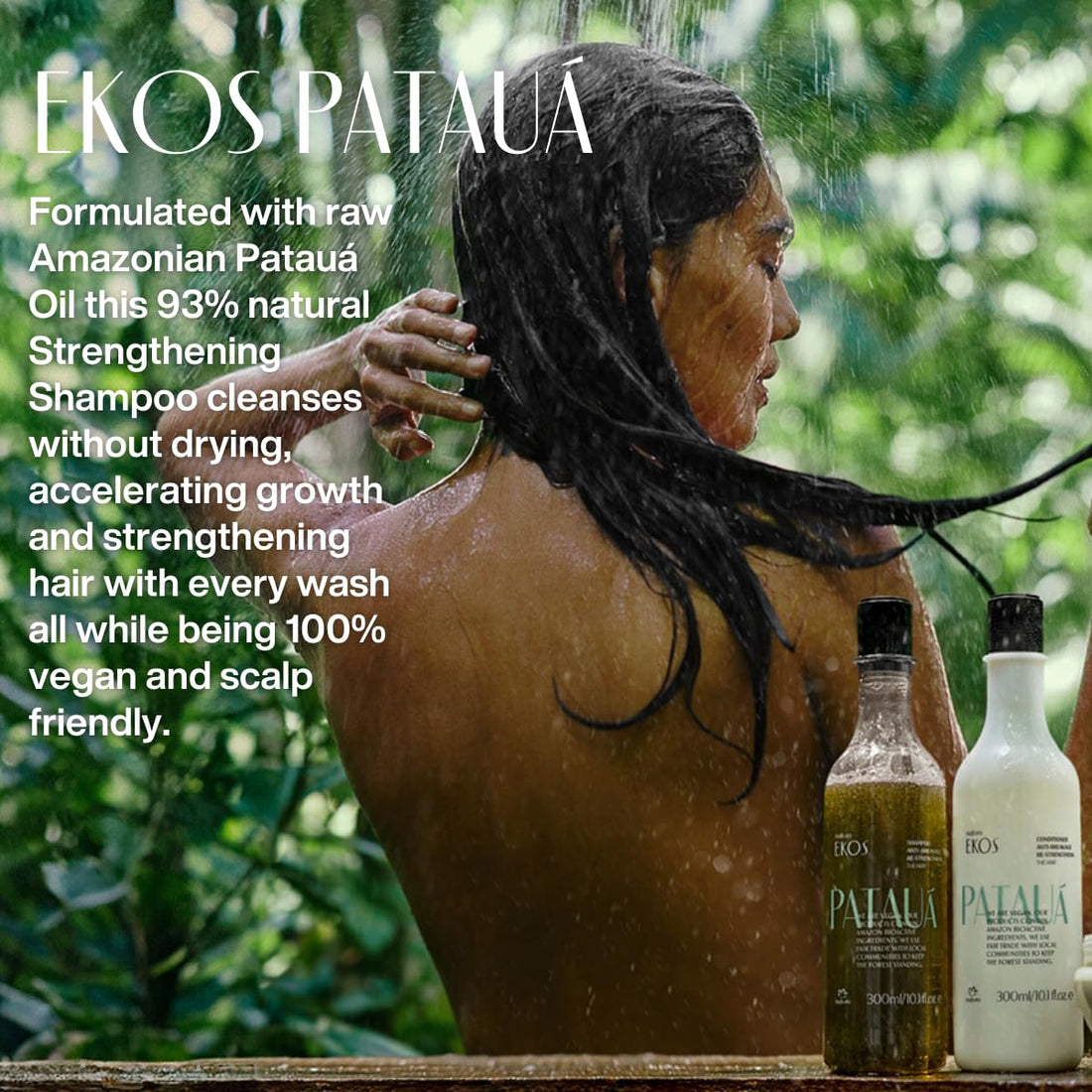 natura Ekos Patauá Hair Anti-Breakage Restrengthening Shampoo Refill - Prevent Hair Loss - Fortify Roots & Strands - Vegan Hair Care - Brazilian Beauty Secrets - Personal Care - 10.1 fl oz (300ml)
