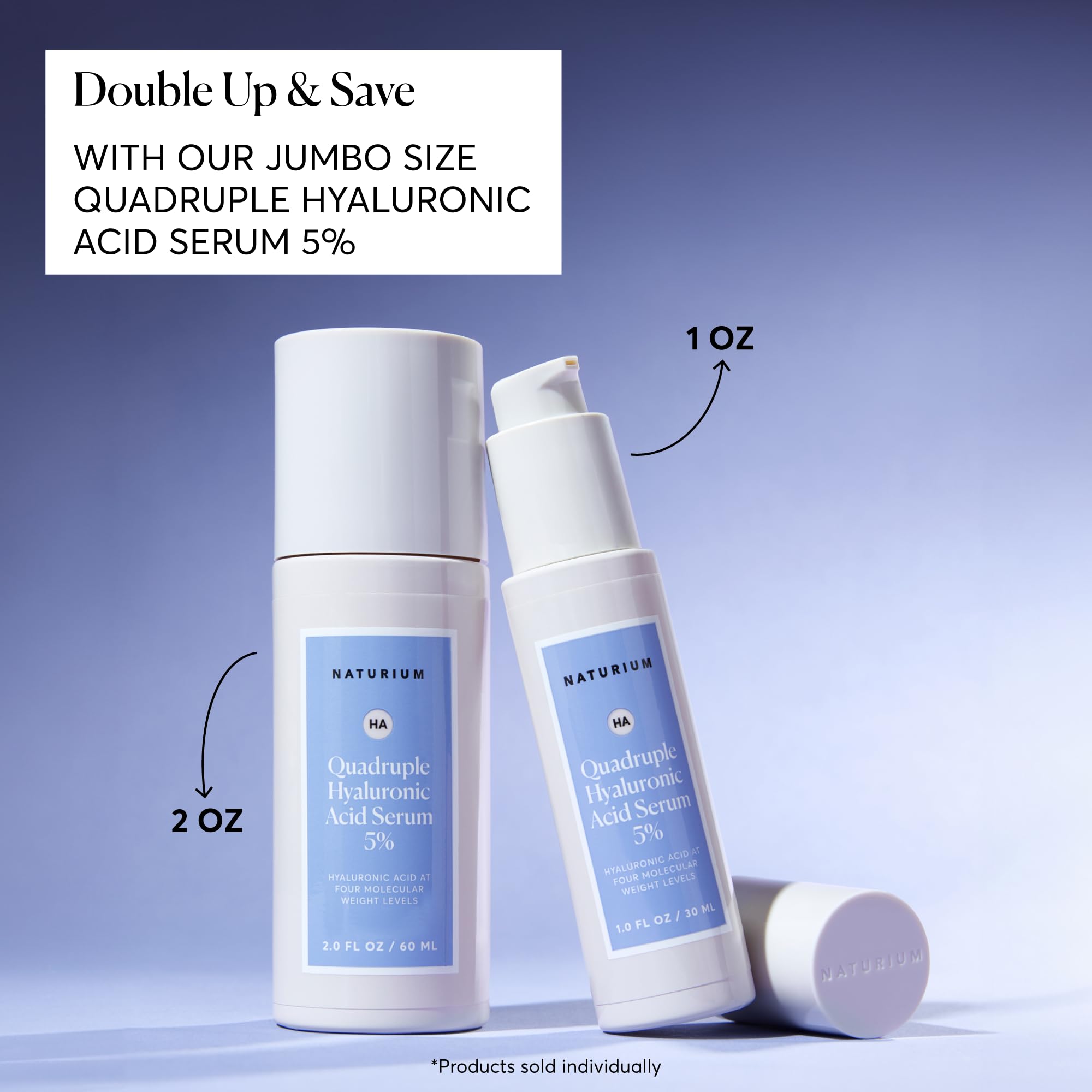 Naturium Quadruple Hyaluronic Acid Serum 5%, Hydrating & Plumping Face Serum, Anti-Aging & Moisturizing Skin Care, Fragrance-Free, 1 oz